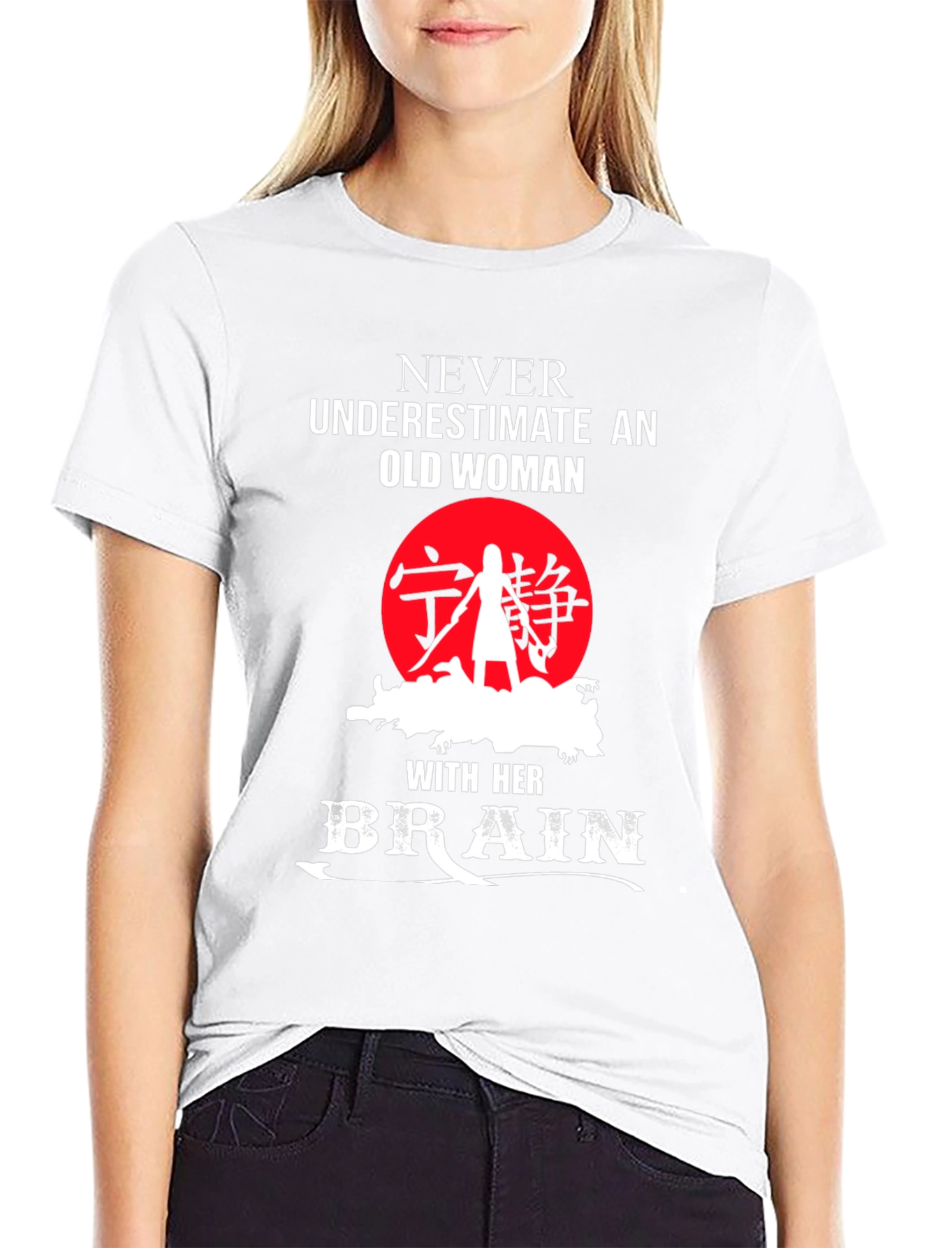Never Underestimate Old Woman T-Shirt