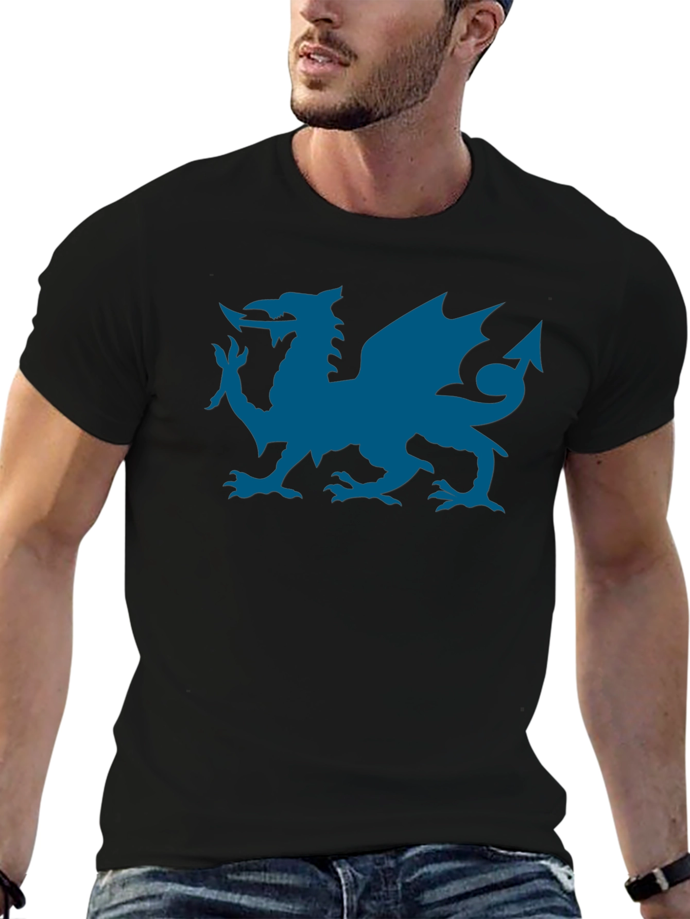 Welsh Dragon T-Shirt - Black