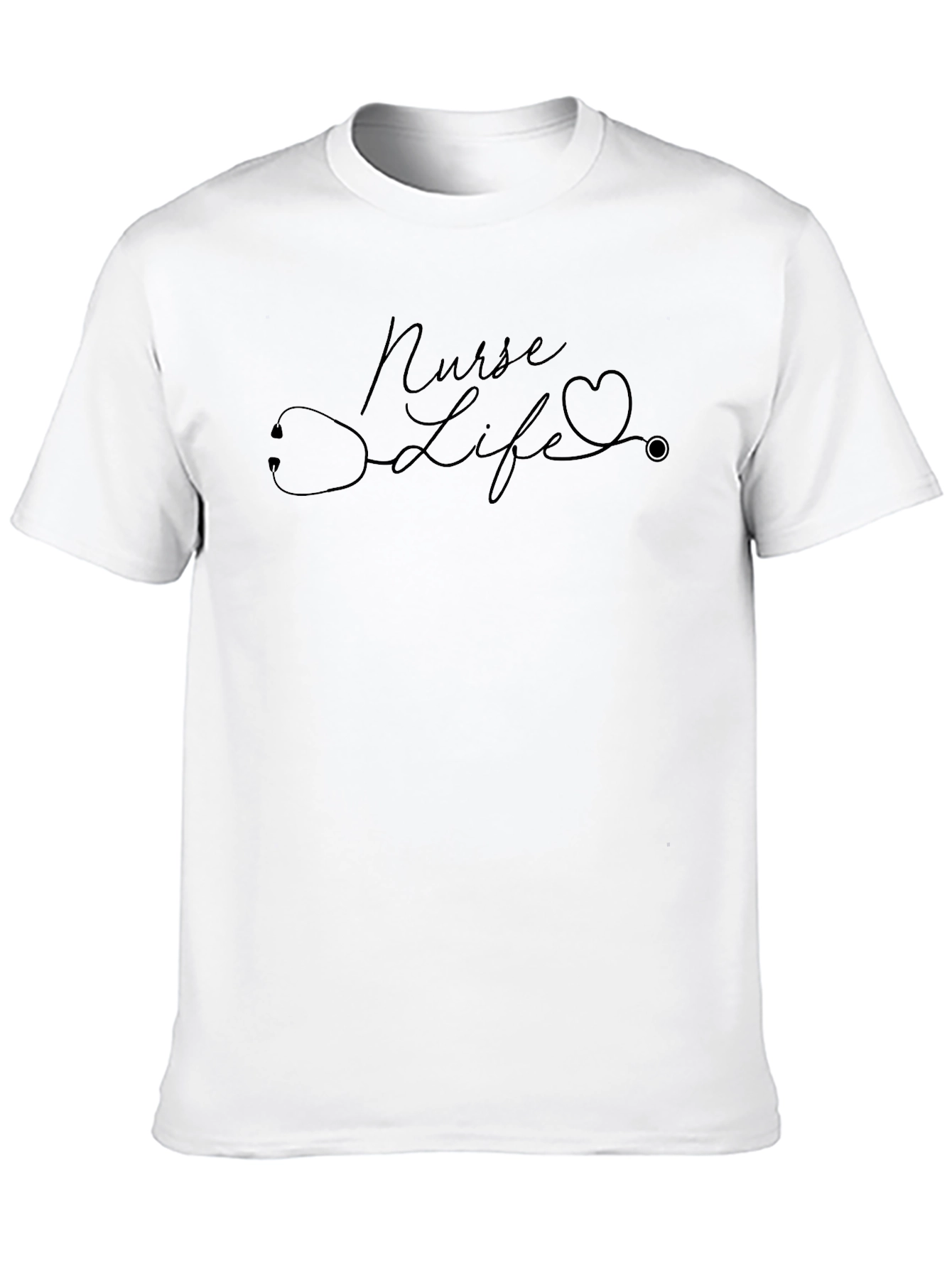 Nurse Life T-Shirt - Stethoscope Heart Design