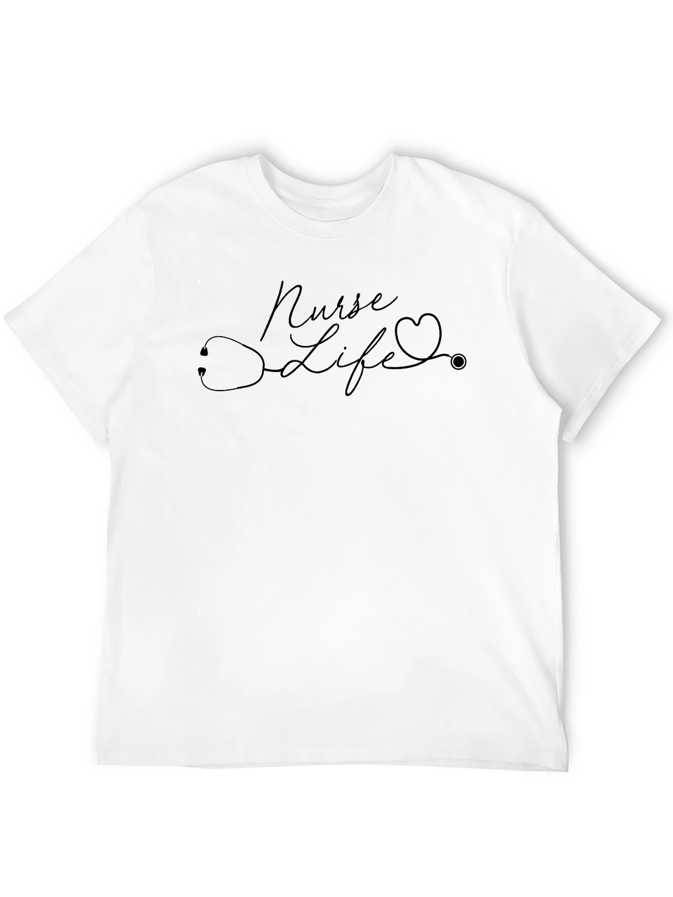 Nurse Life T-Shirt - Stethoscope Heart Design
