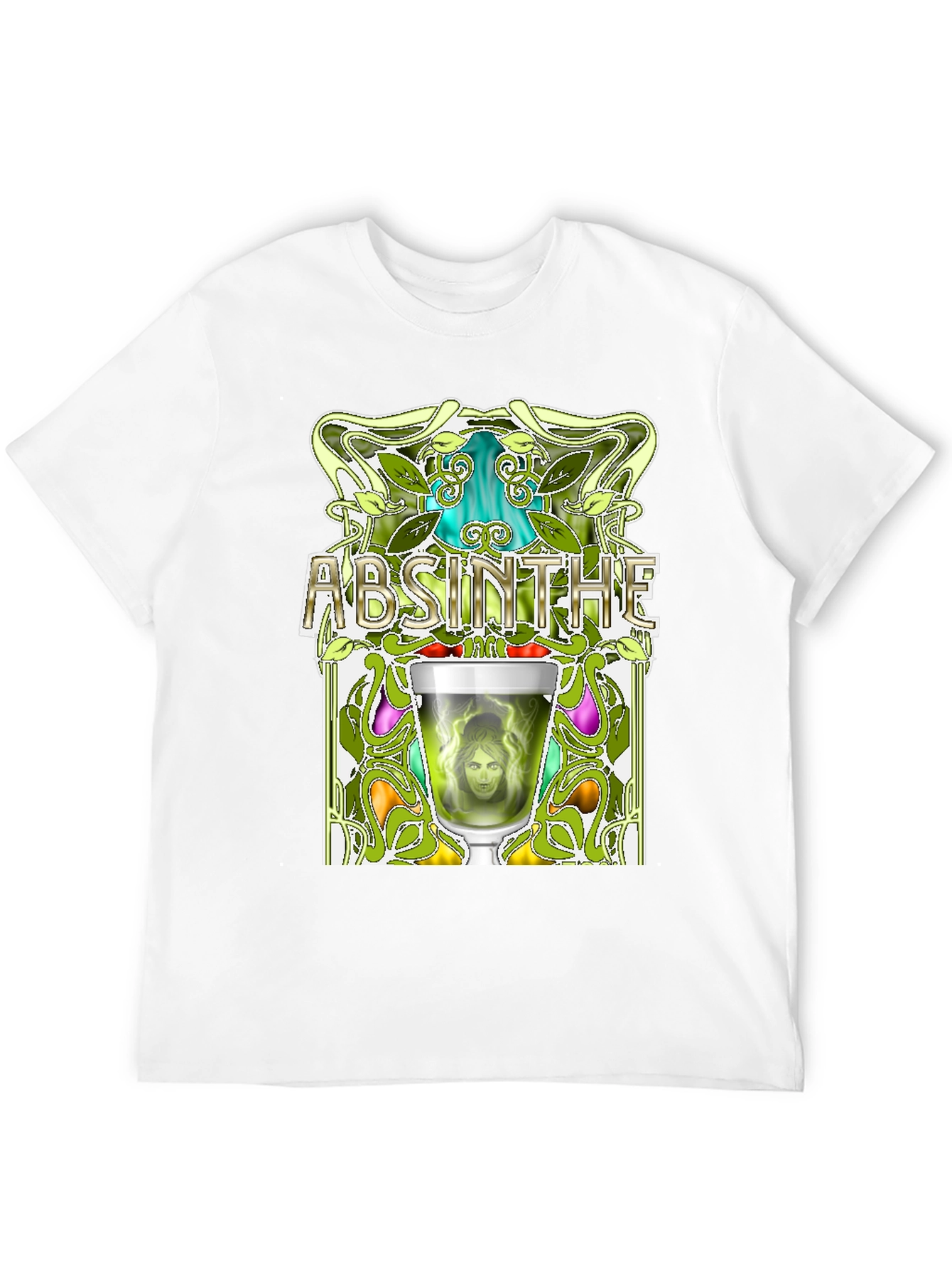 Absinthe Art Nouveau Graphic T-Shirt