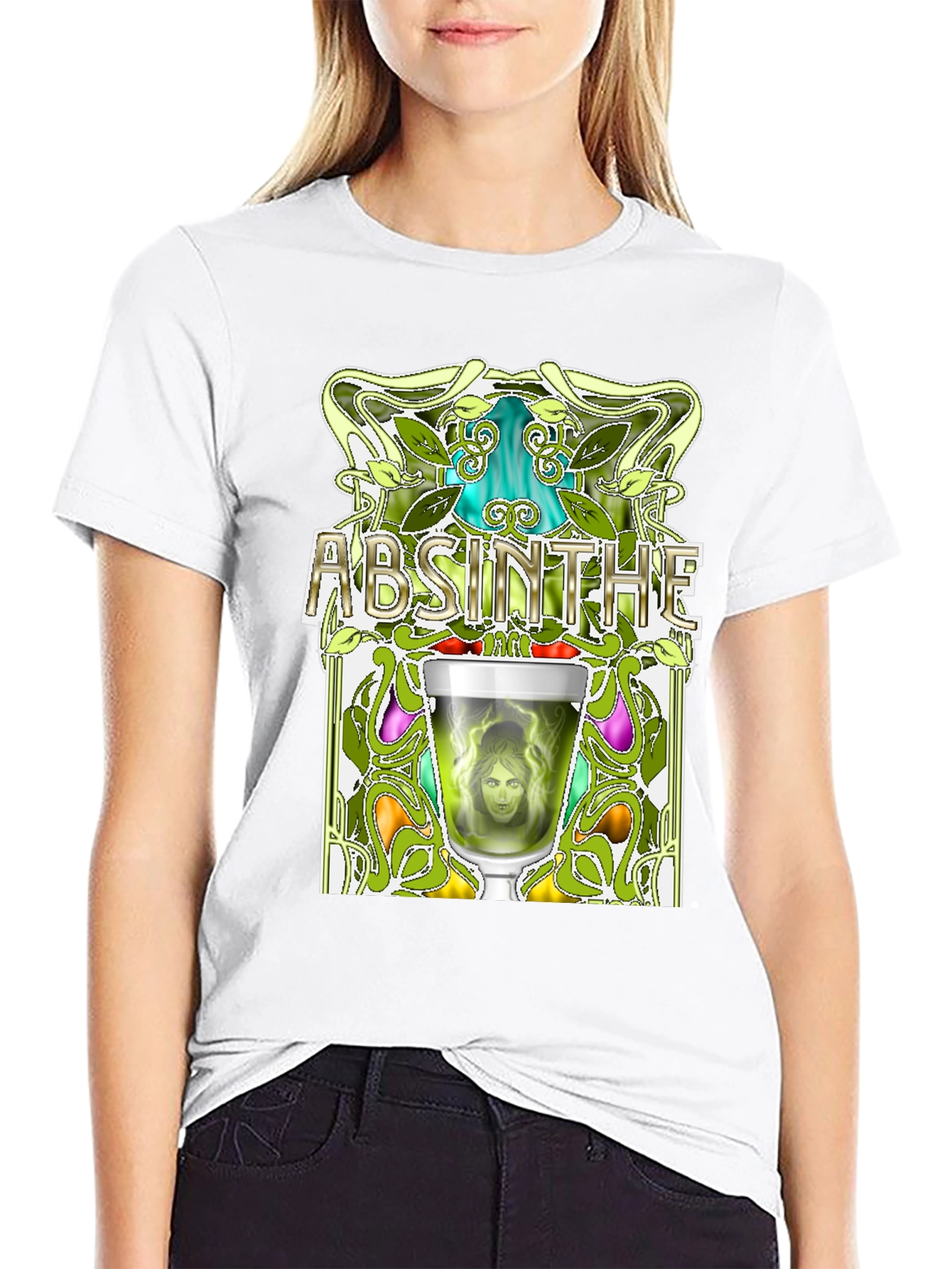 Absinthe Art Nouveau Graphic T-Shirt