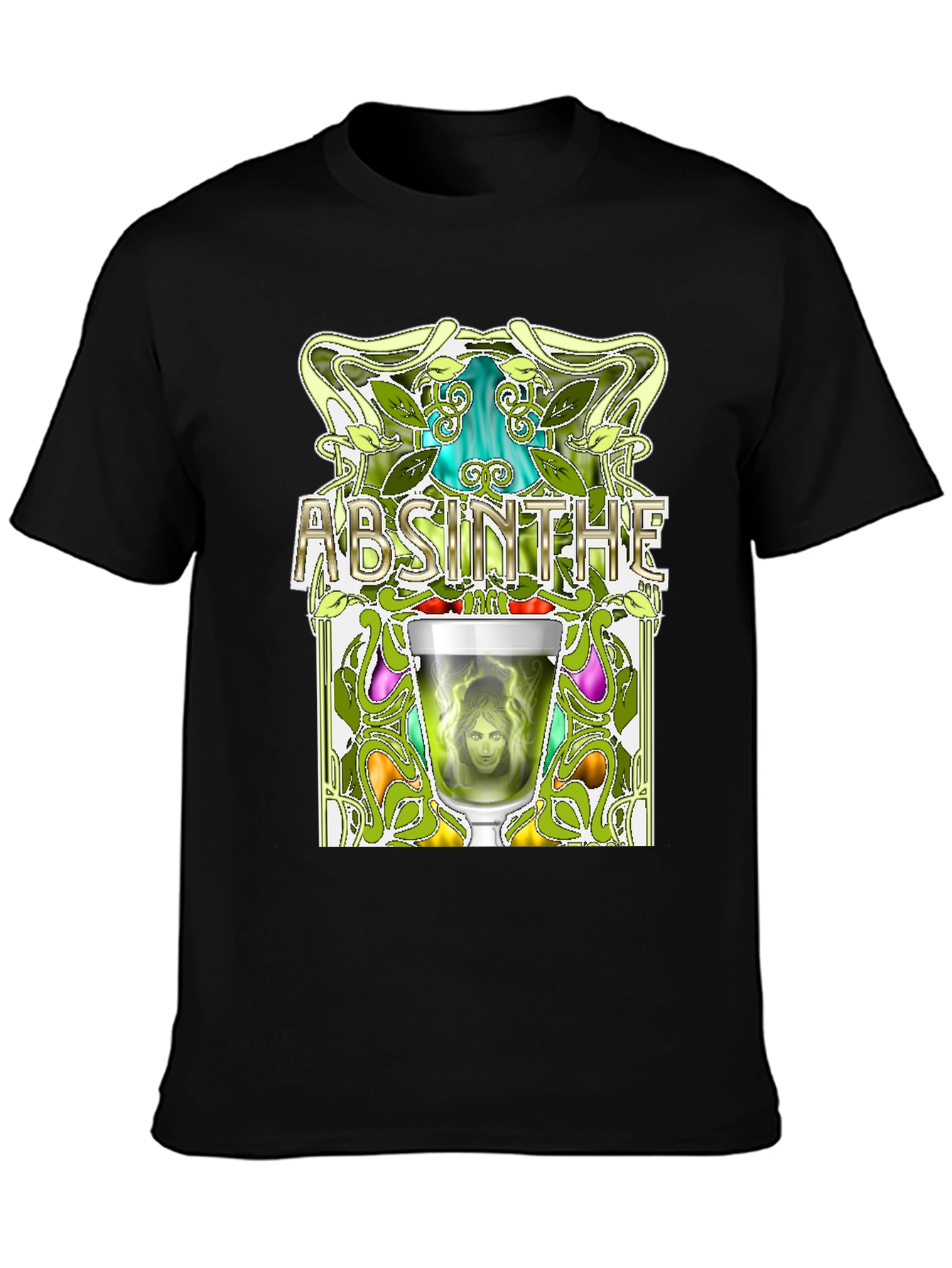 Absinthe Art Nouveau Graphic T-Shirt
