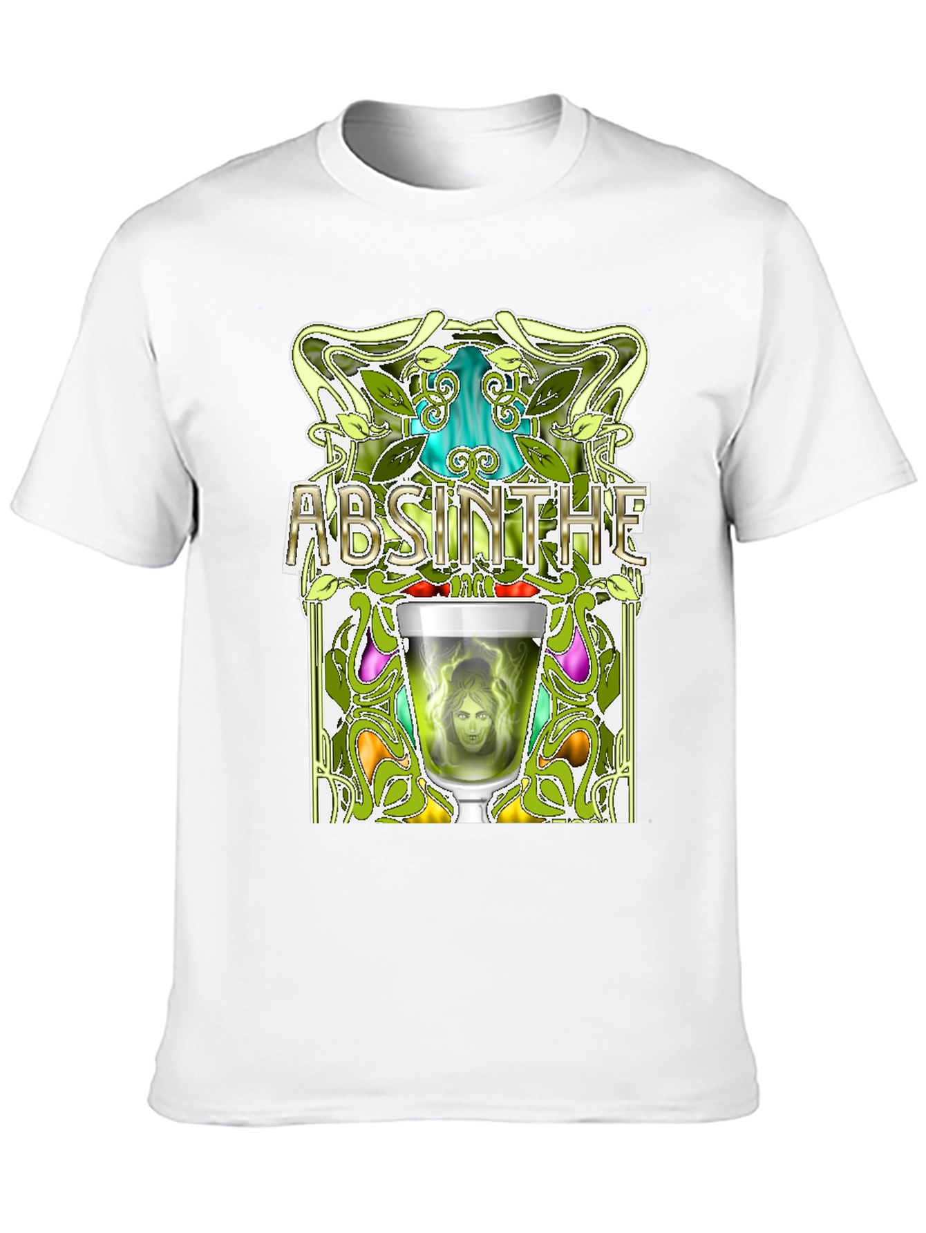 Absinthe Art Nouveau Graphic T-Shirt