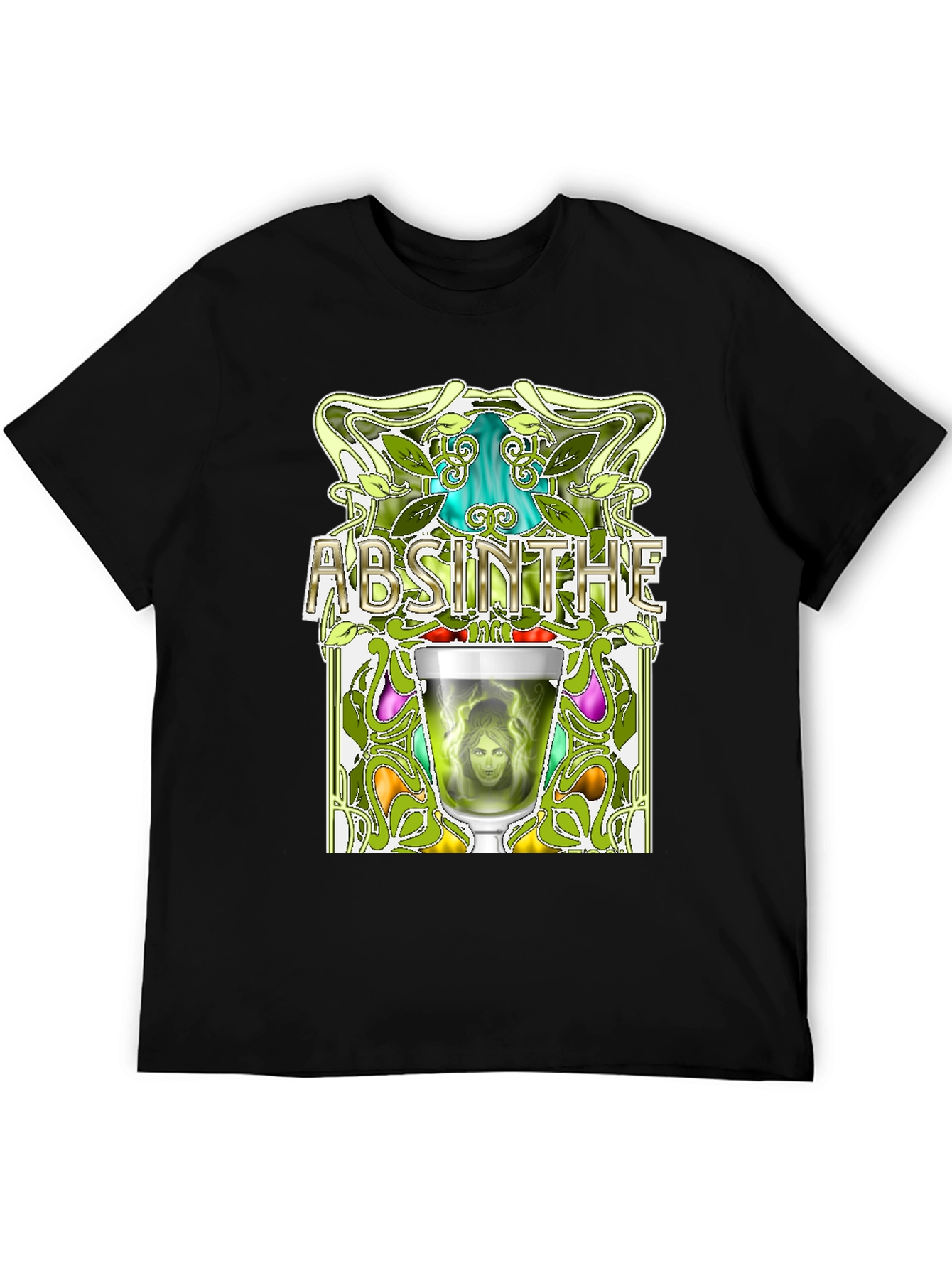 Absinthe Art Nouveau Graphic T-Shirt