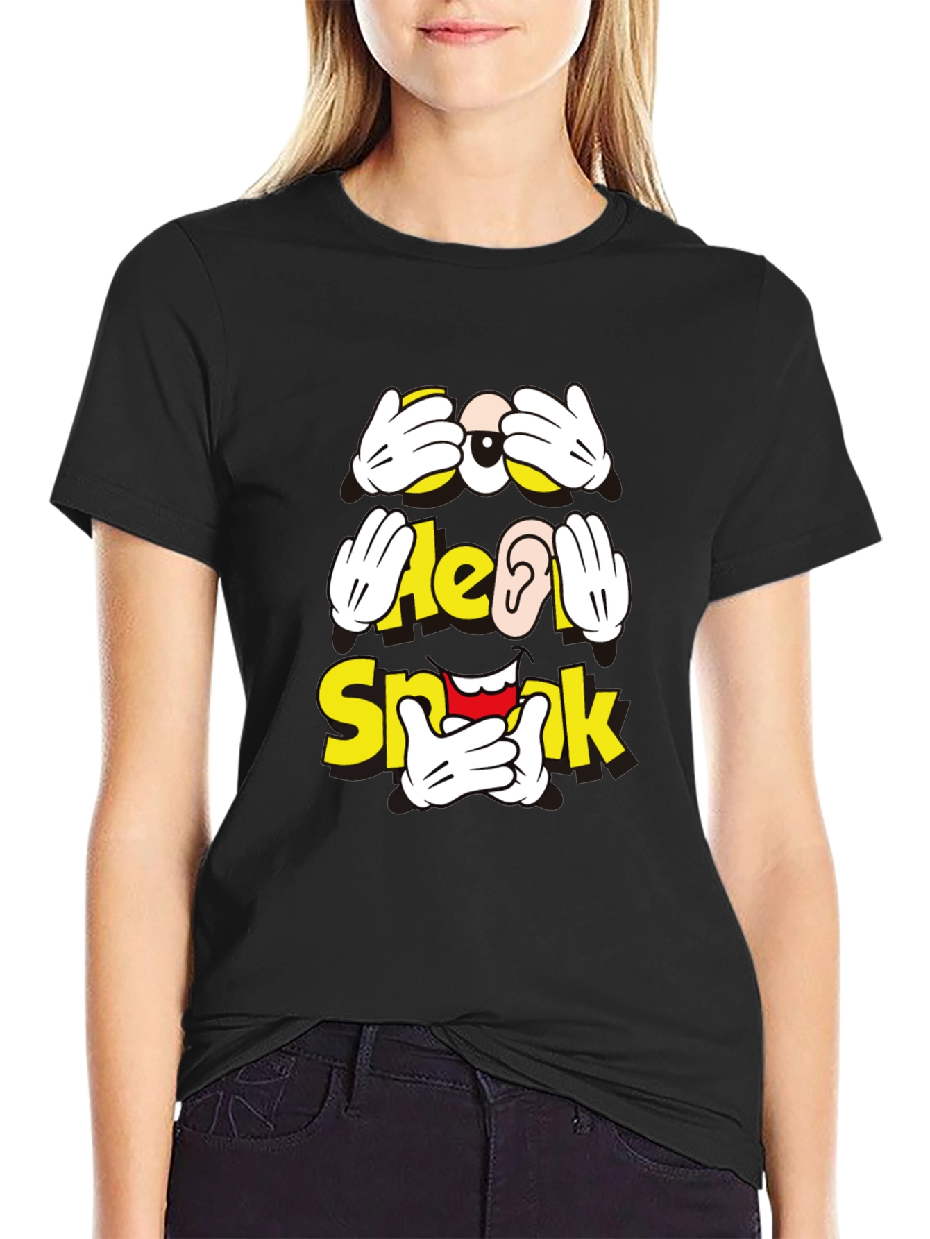 Hear No Speak No See No Evil Graphic T-Shirt