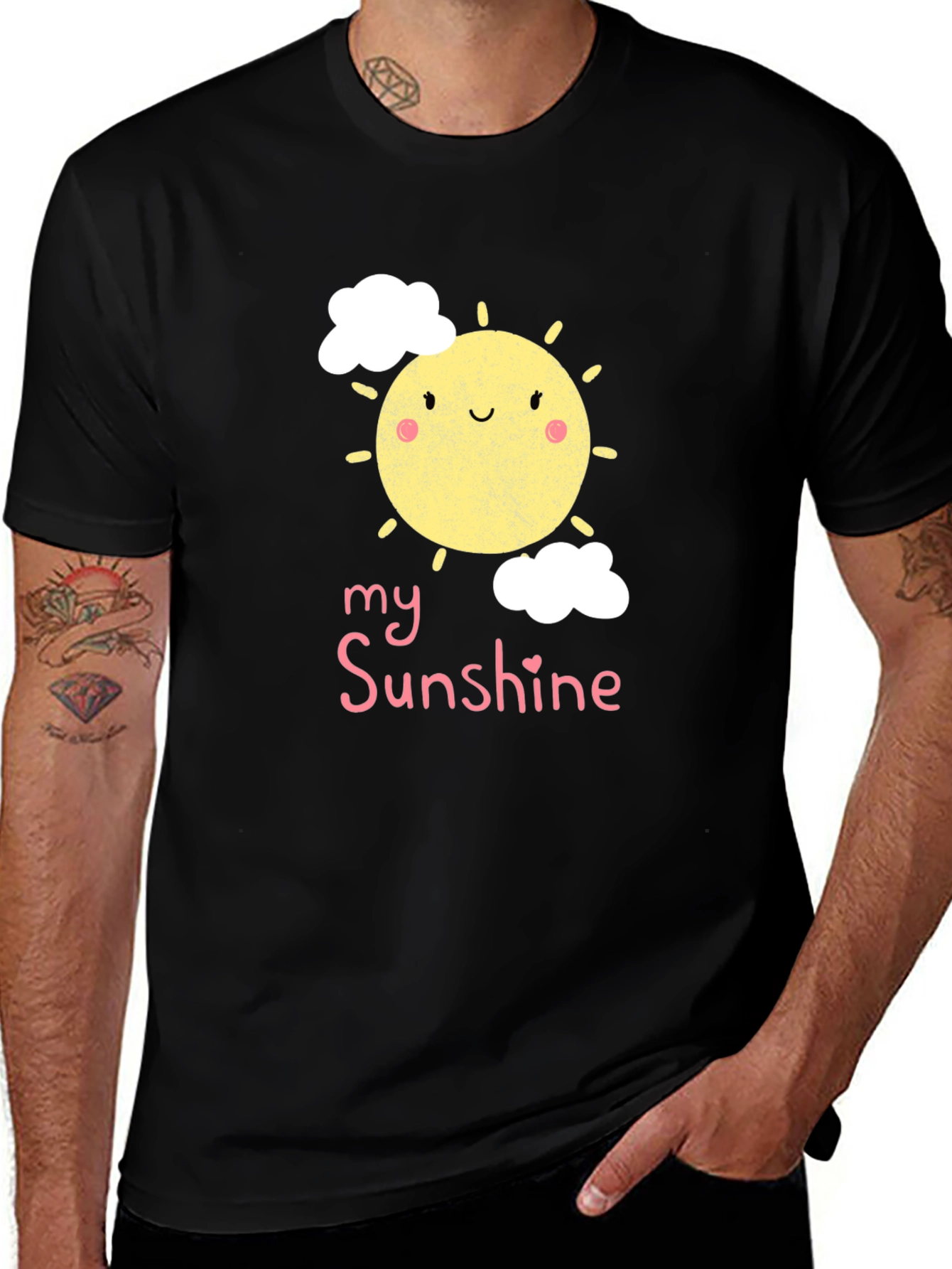My Sunshine Graphic Tee - Mens Black T-Shirt