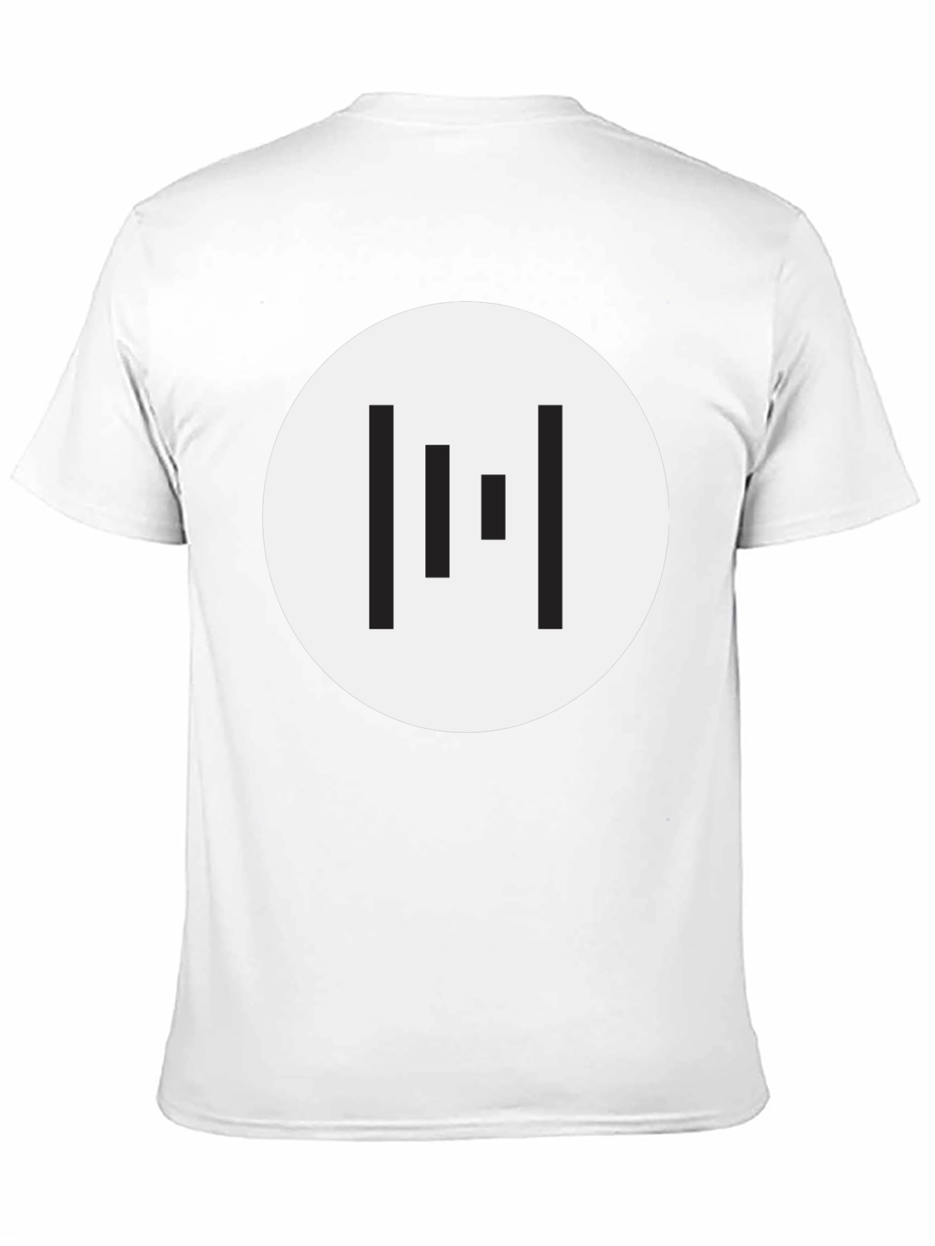 Minimalist Black T-Shirt with Geometric Circle Design