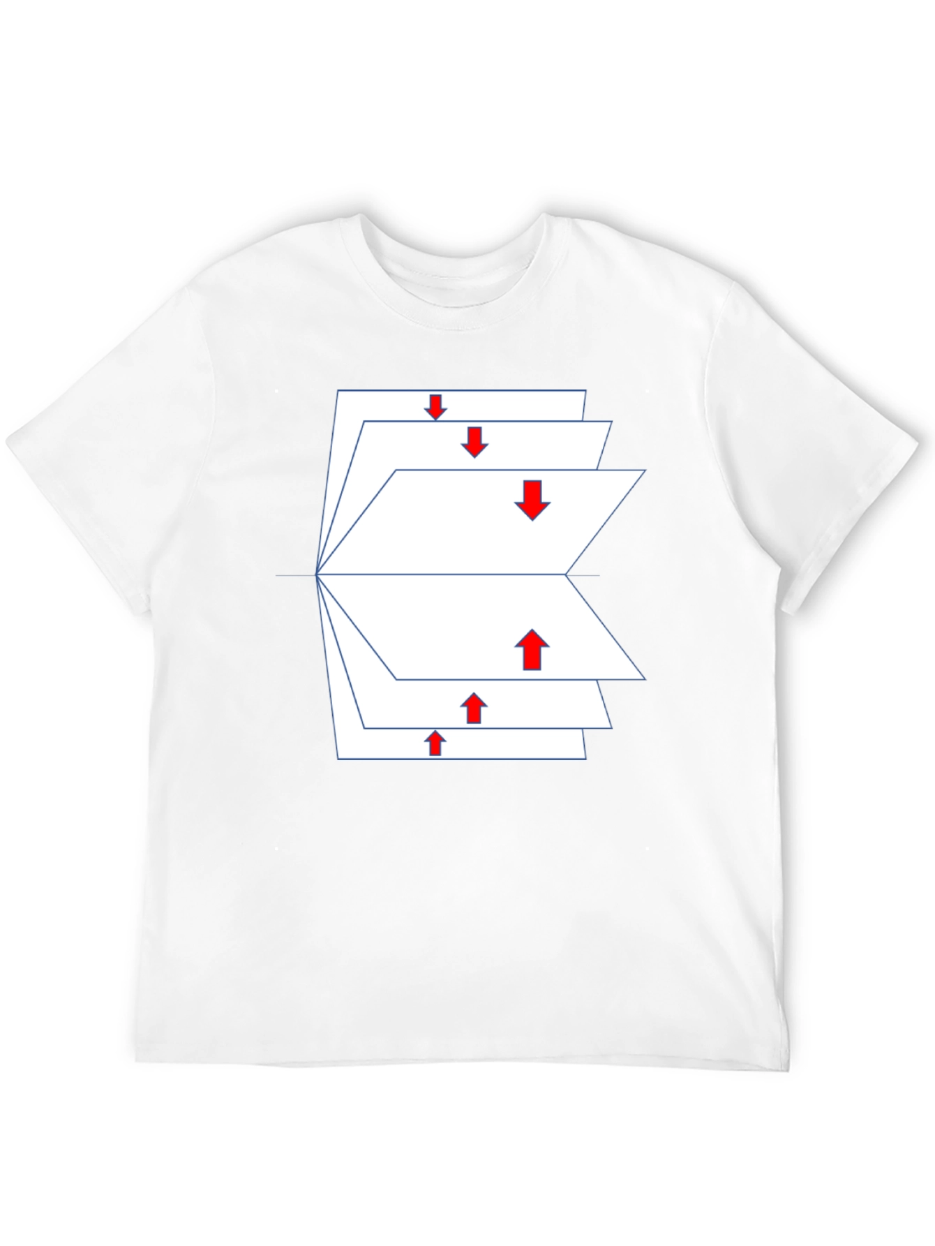 Geometric Arrows Black T-Shirt - Modern Design