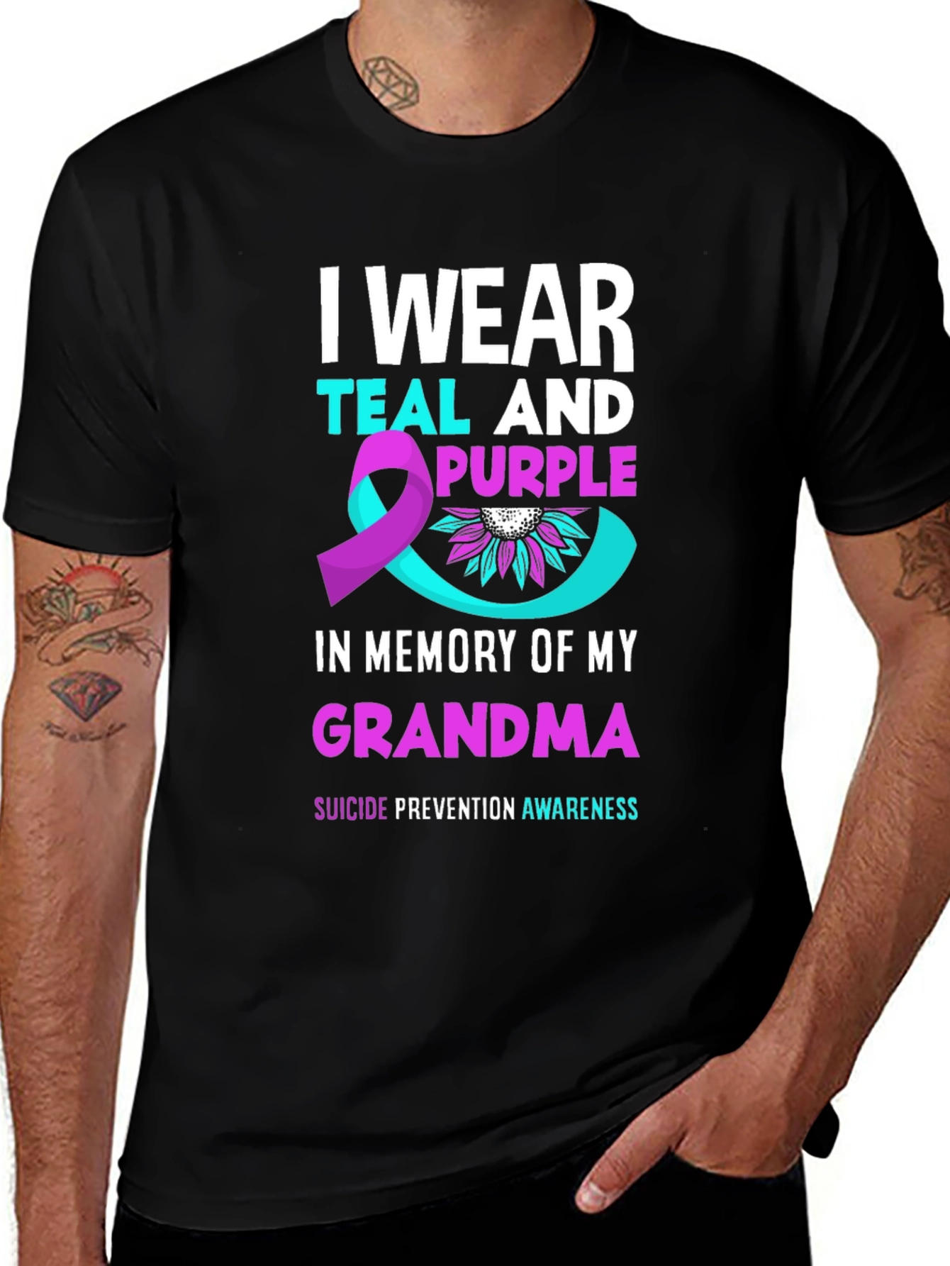 Teal & Purple Suicide Prevention Awareness T-Shirt
