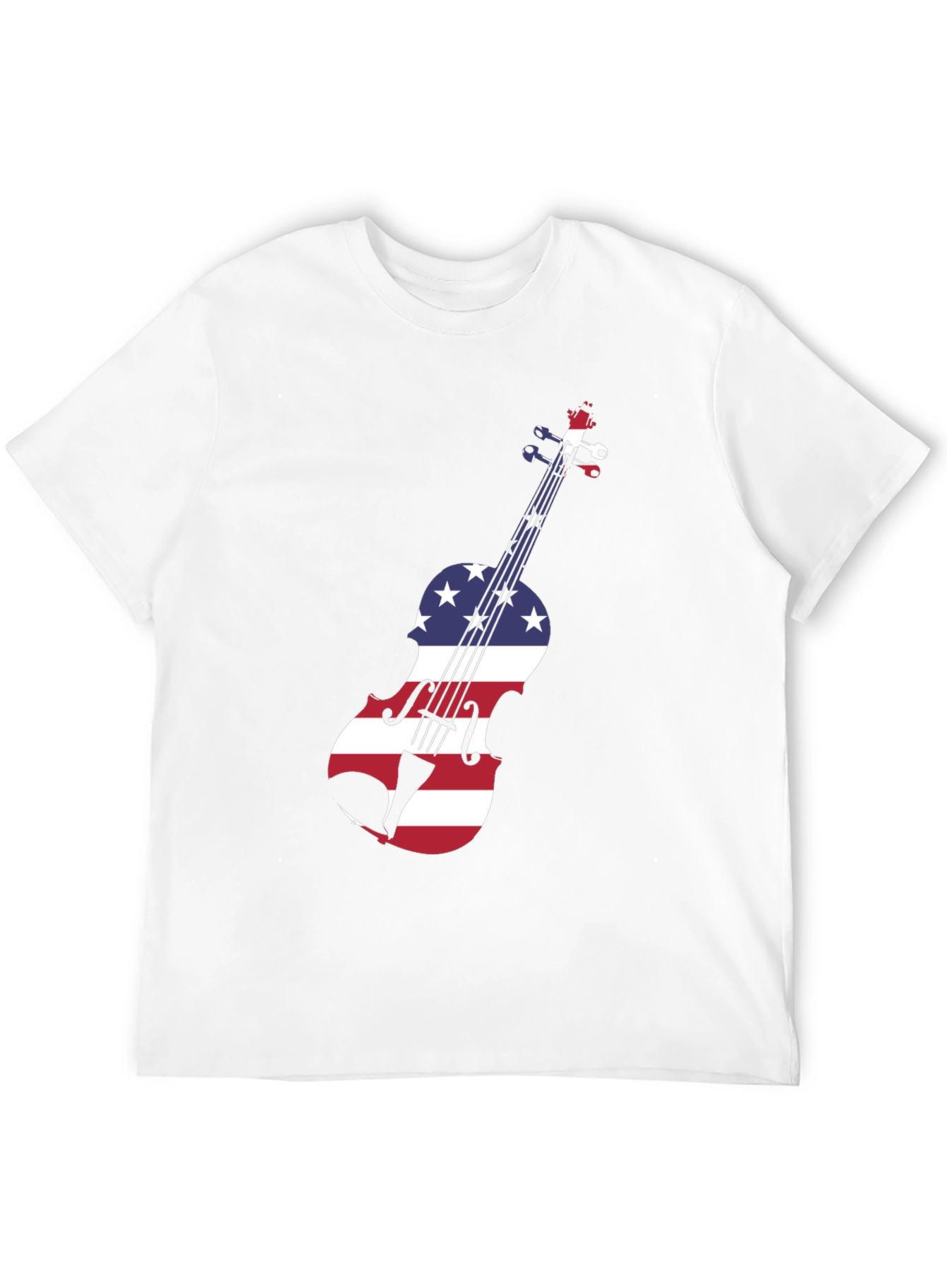 Patriotic Violin Graphic Tee - Black