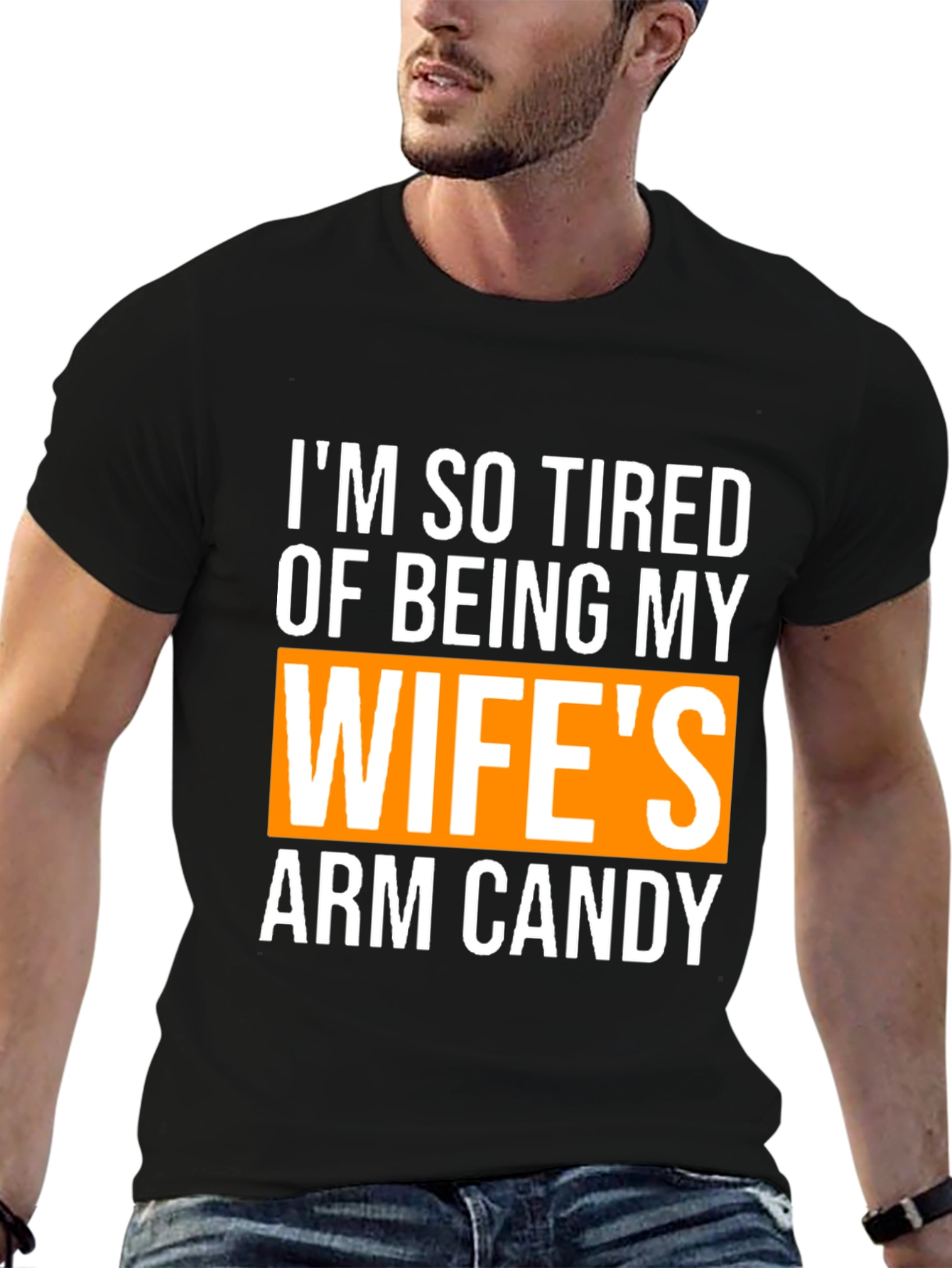 Funny Husband Wife Arm Candy Graphic Tee