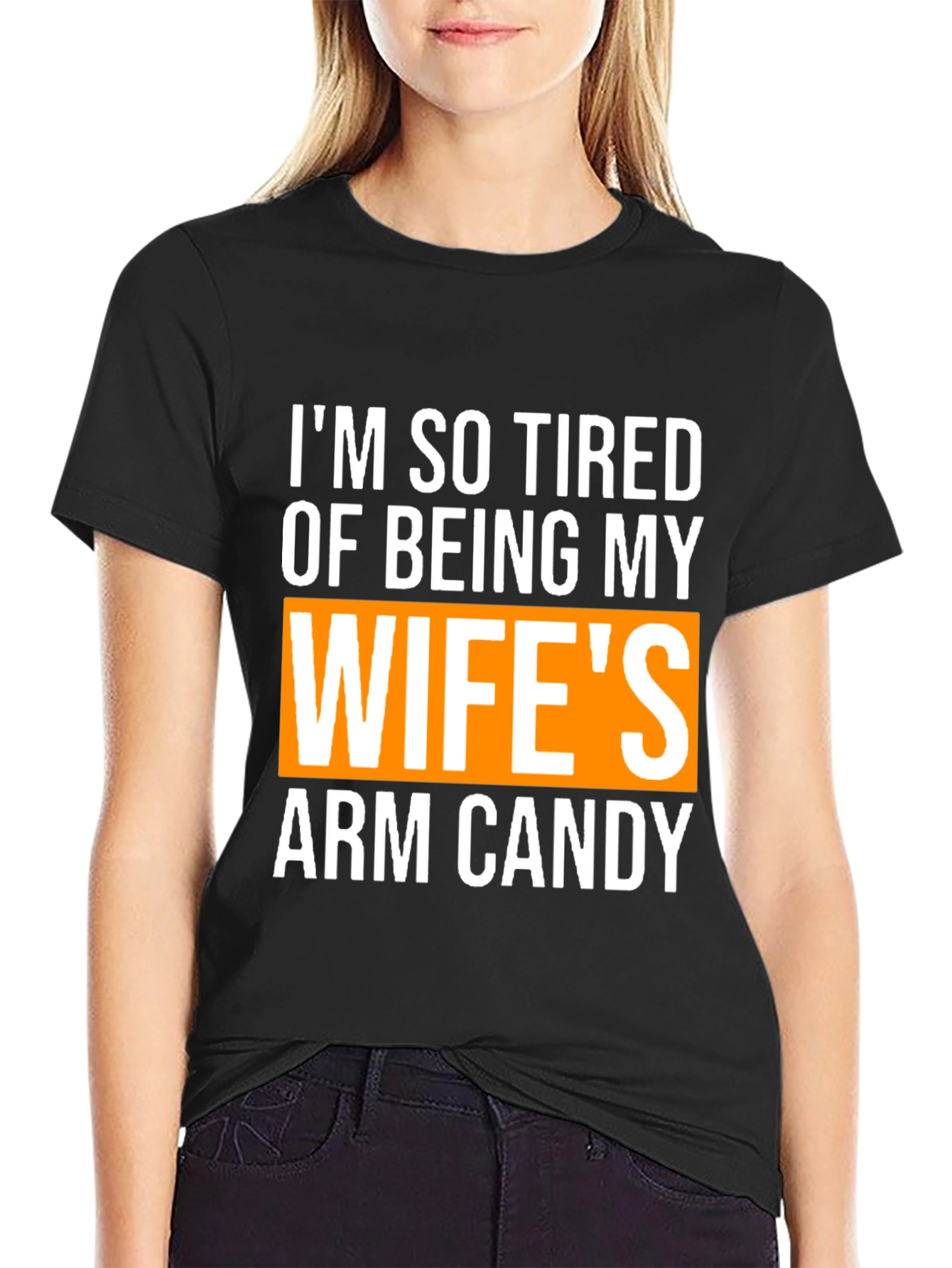 Funny Husband Wife Arm Candy Graphic Tee
