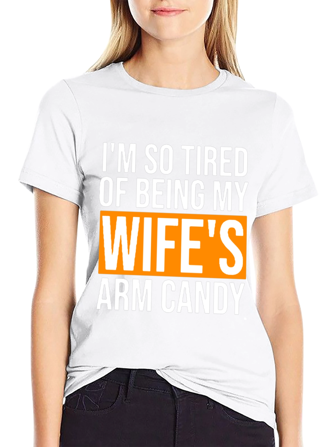 Funny Husband Wife Arm Candy Graphic Tee