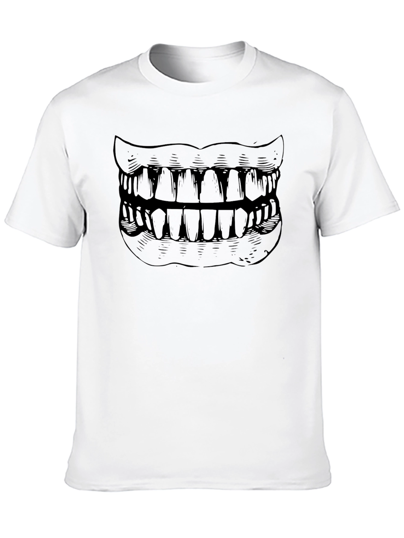 Creepy Grin Graphic Tee - Black Humor Shirt