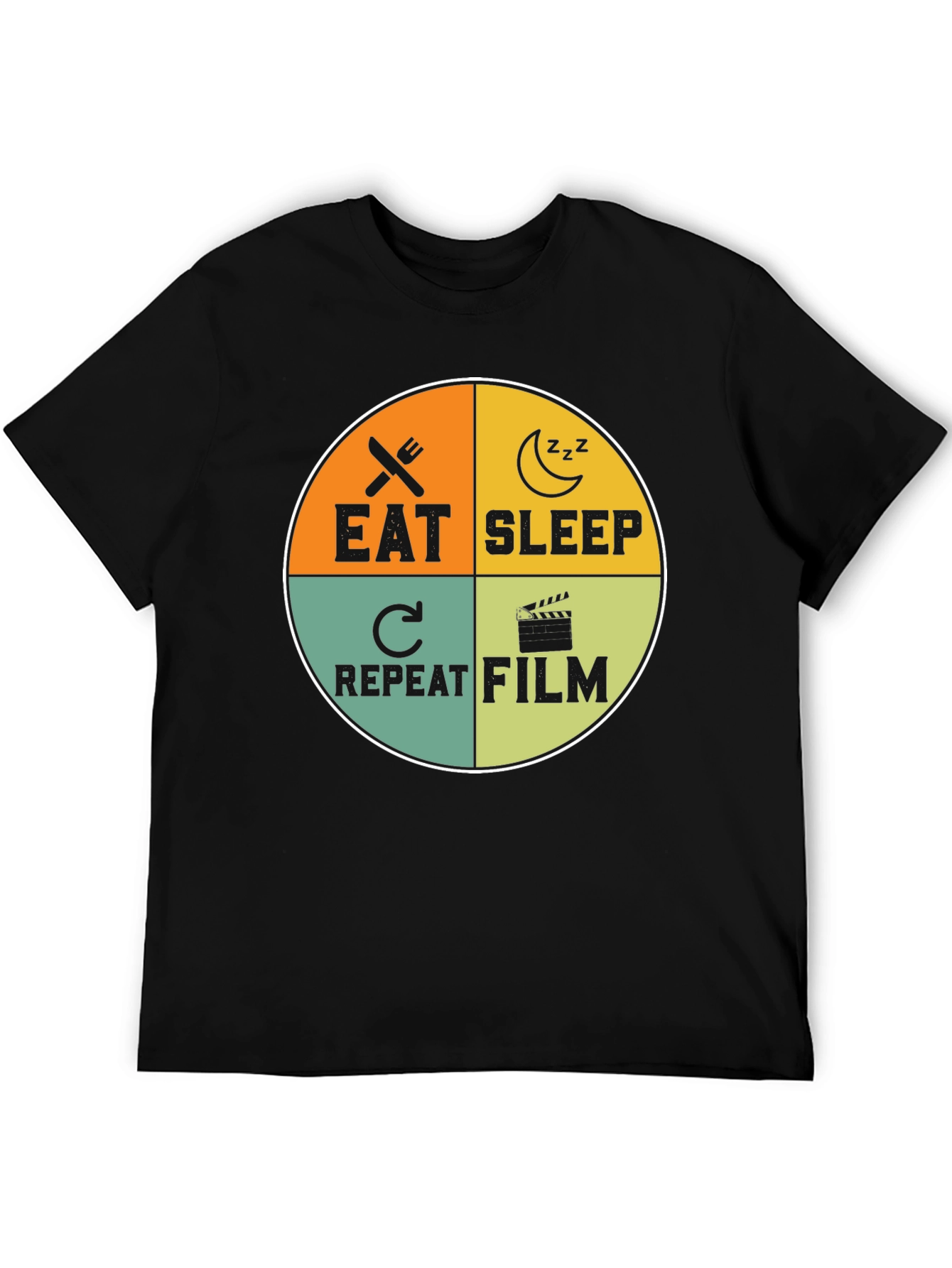 Eat Sleep Repeat Film T-Shirt