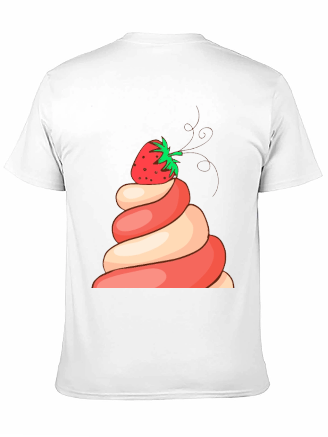 Strawberry Swirl Dessert Graphic T-Shirt