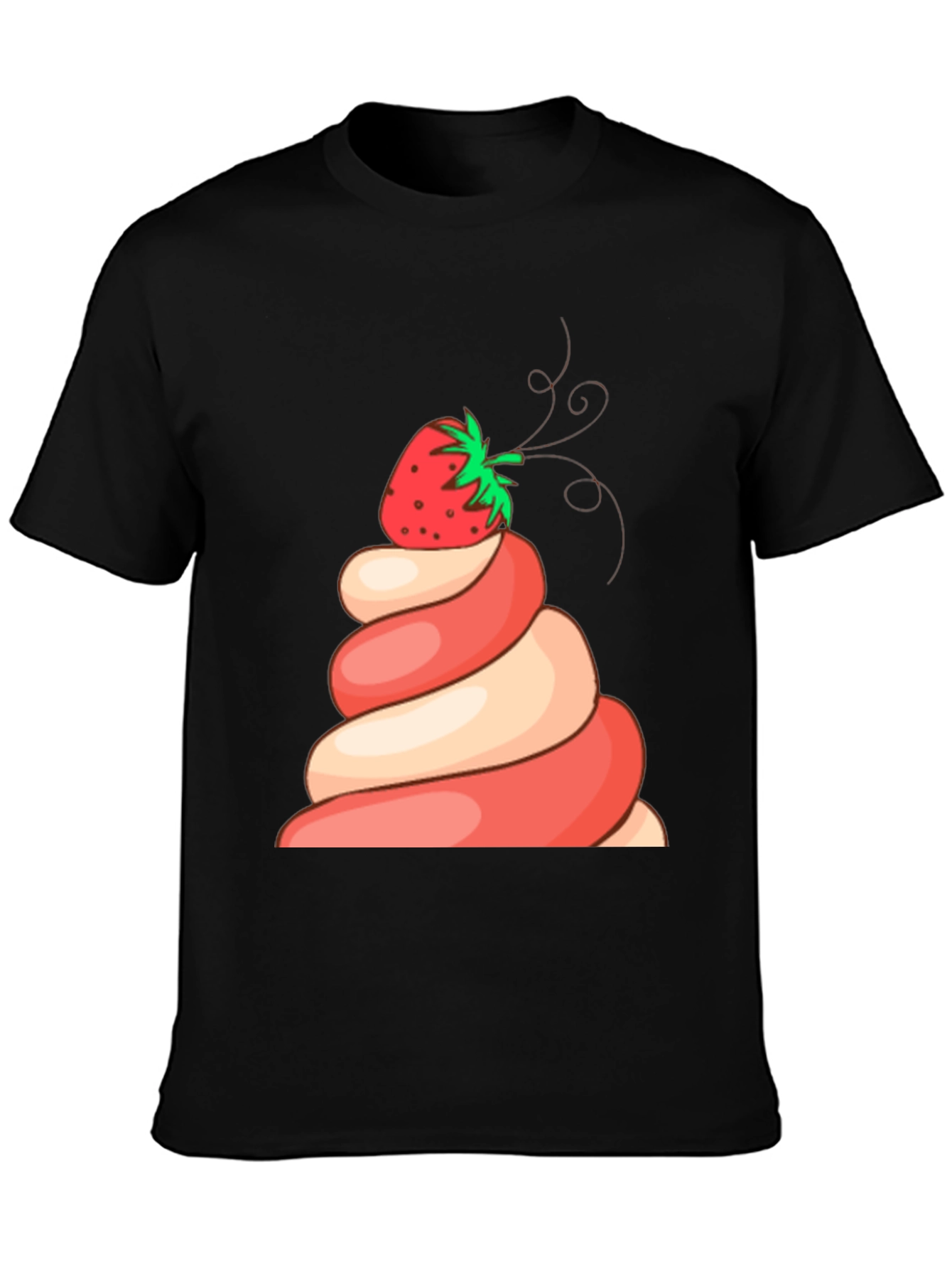 Strawberry Swirl Dessert Graphic T-Shirt