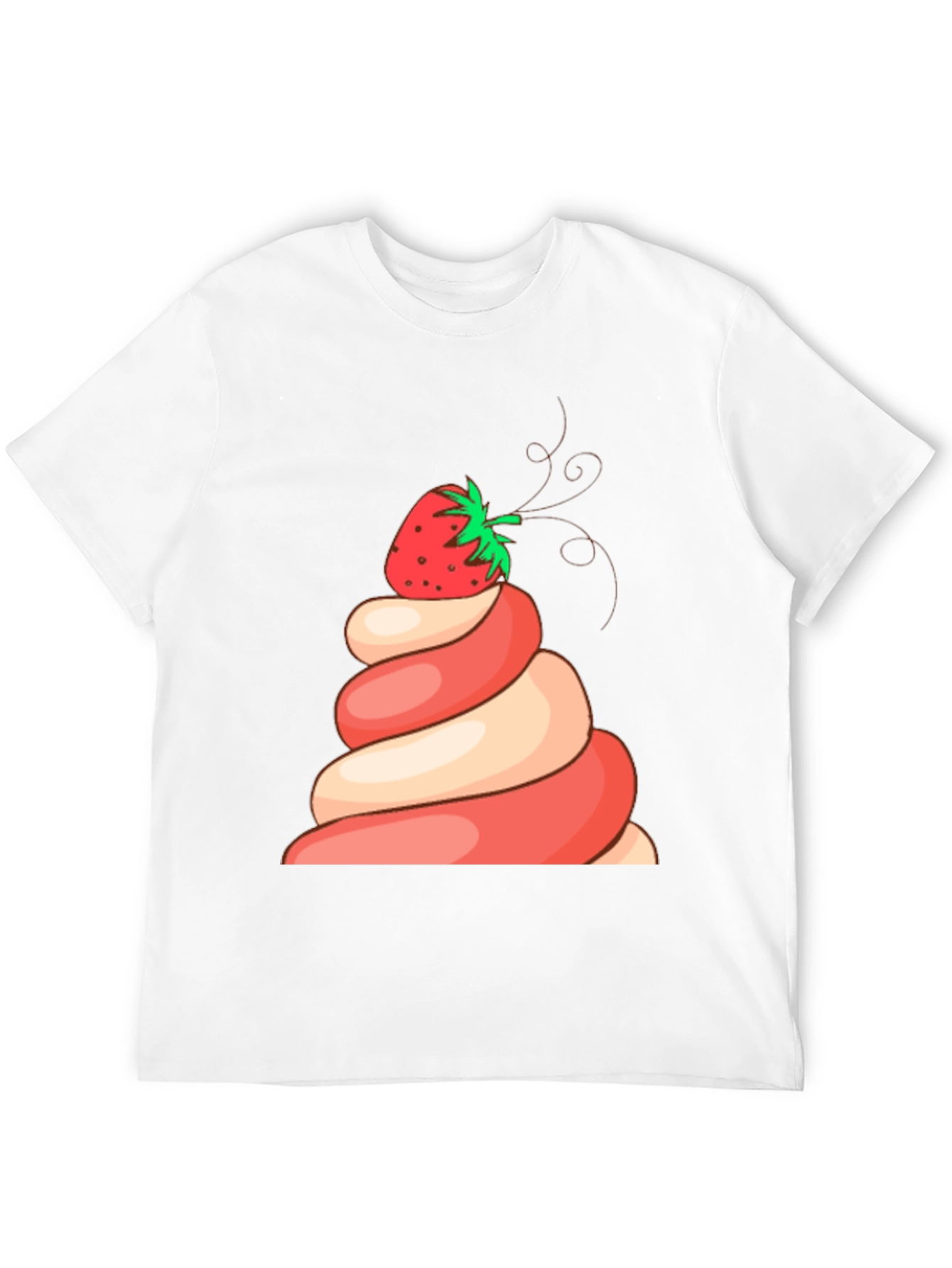 Strawberry Swirl Dessert Graphic T-Shirt