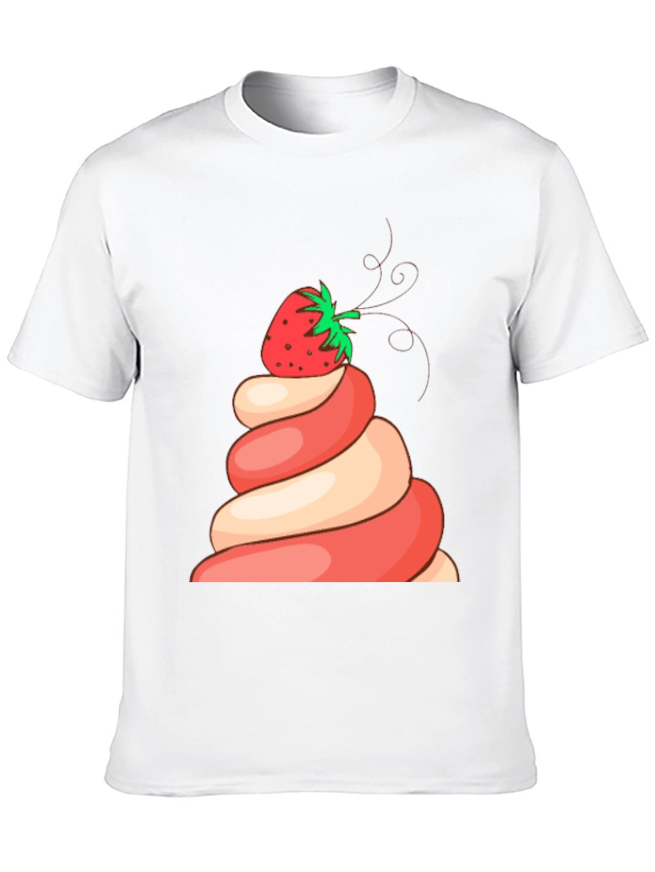 Strawberry Swirl Dessert Graphic T-Shirt
