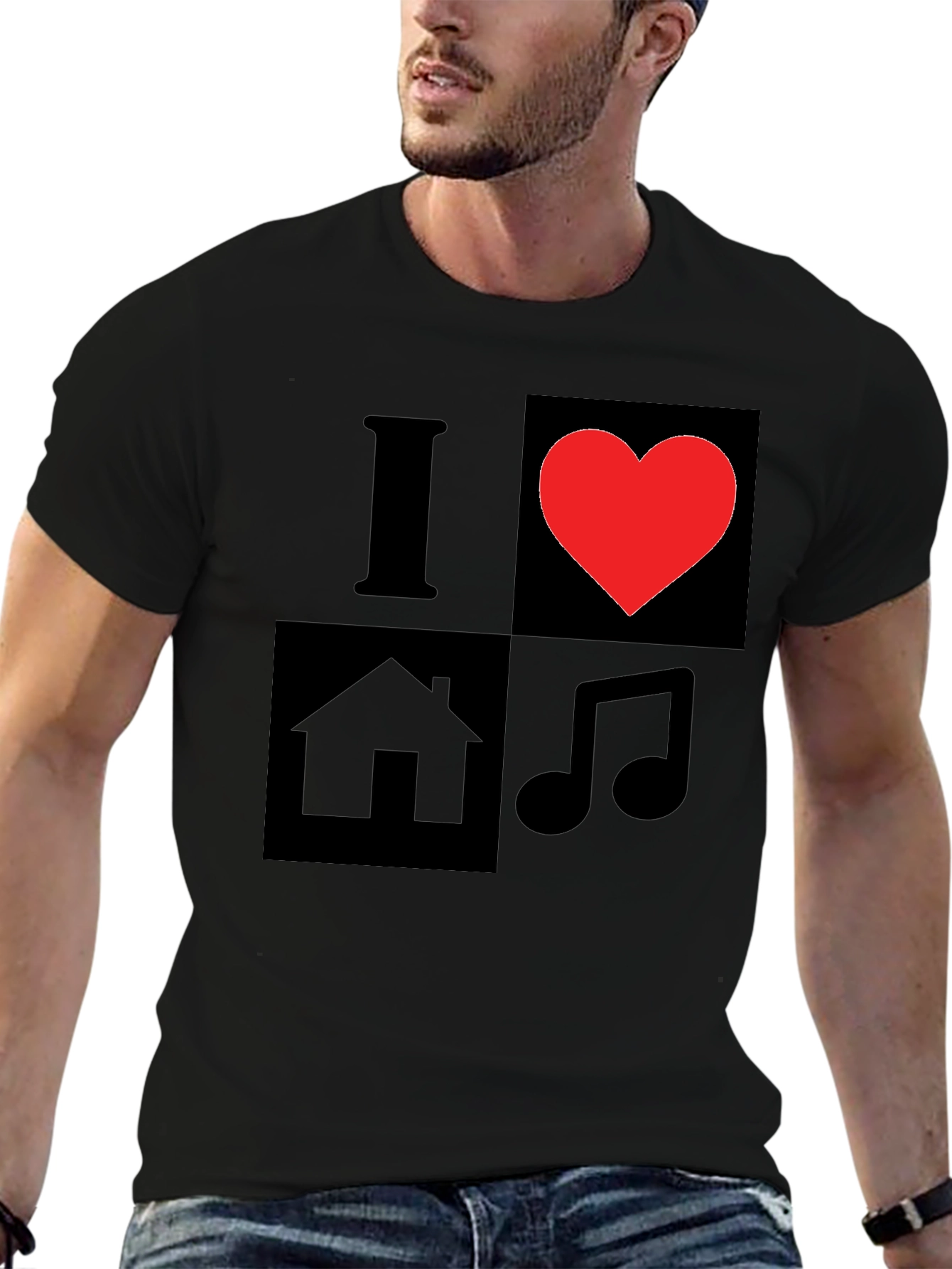 I Love House Music Graphic T-Shirt