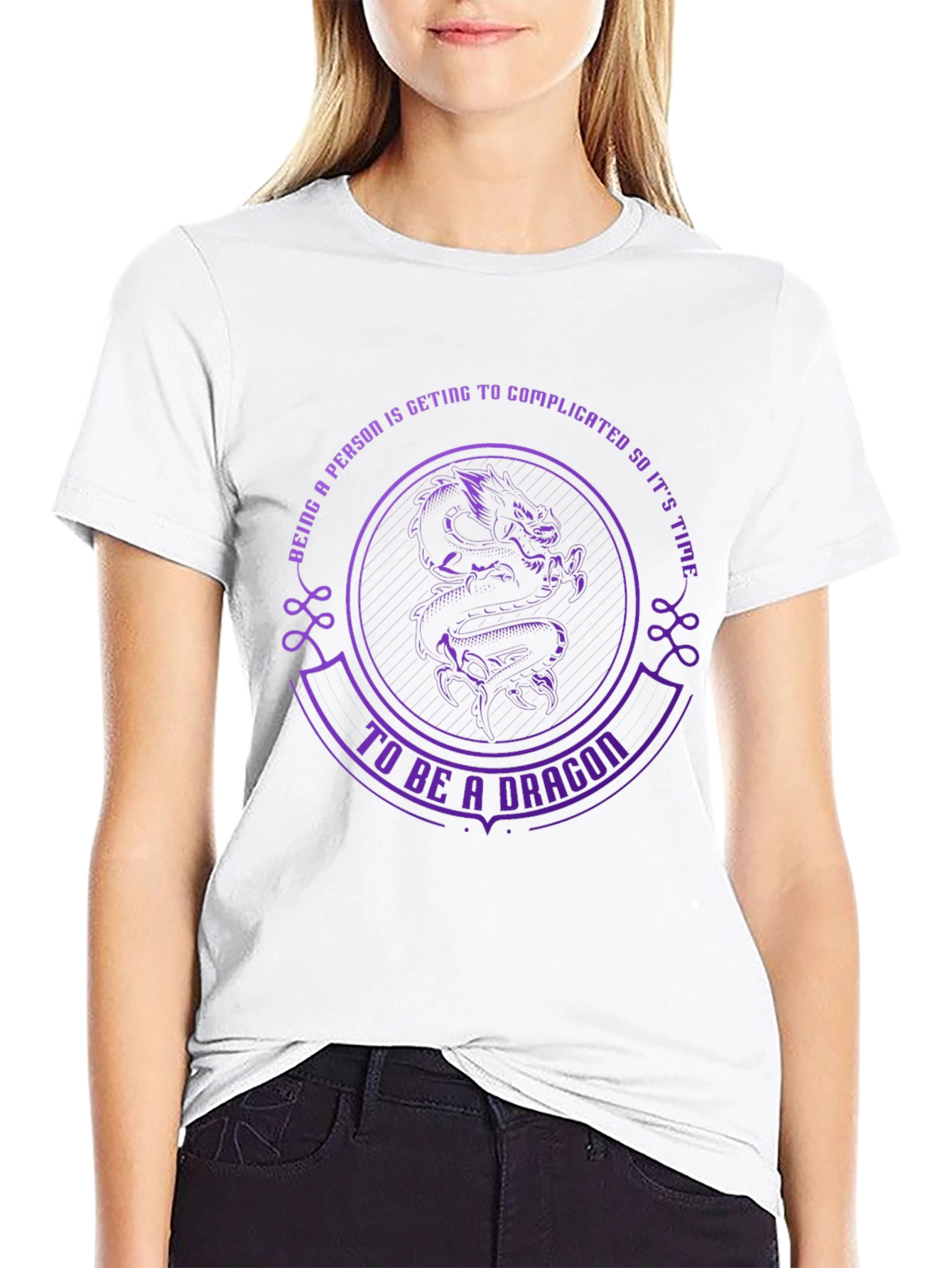 Be A Dragon Black T-Shirt - Unique Design