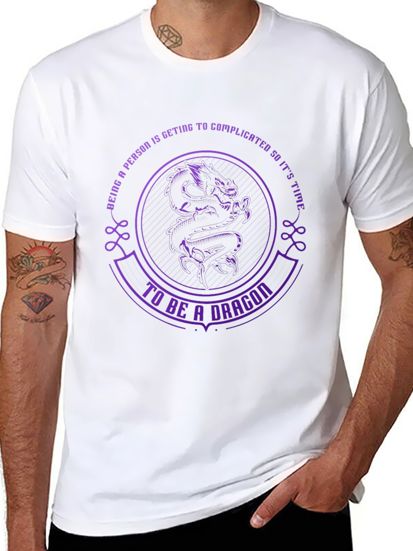 Be A Dragon Black T-Shirt - Unique Design