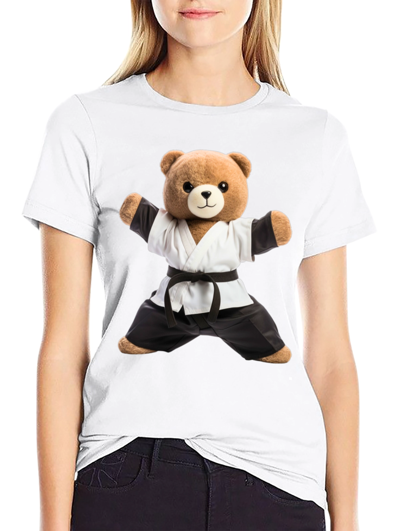 Karate Bear T-Shirt - Black Belt Style