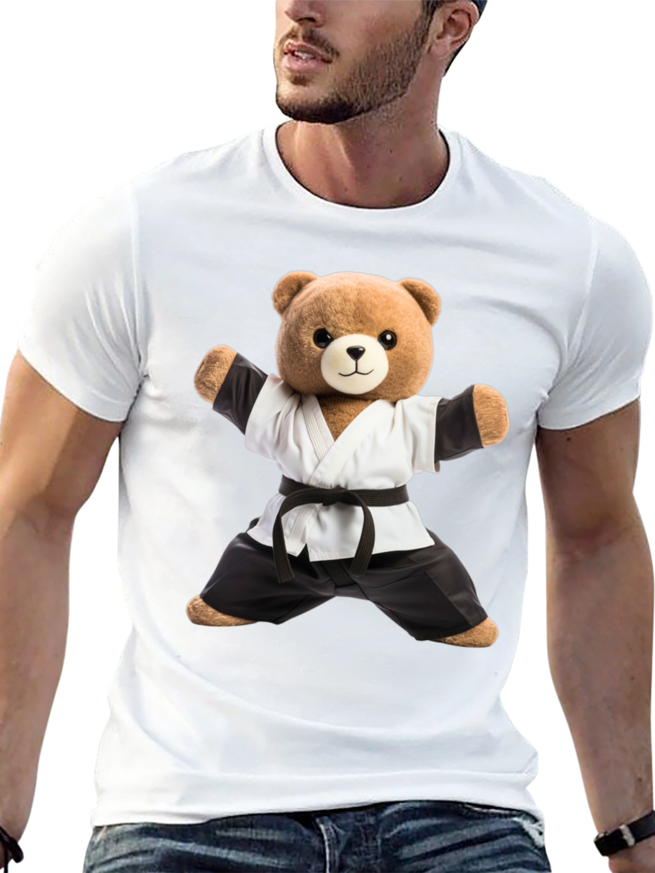 Karate Bear T-Shirt - Black Belt Style