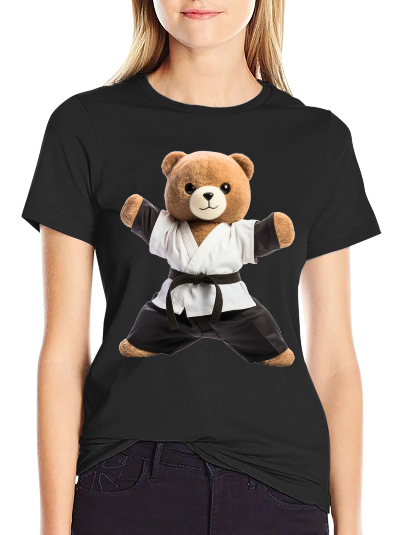 Karate Bear T-Shirt - Black Belt Style