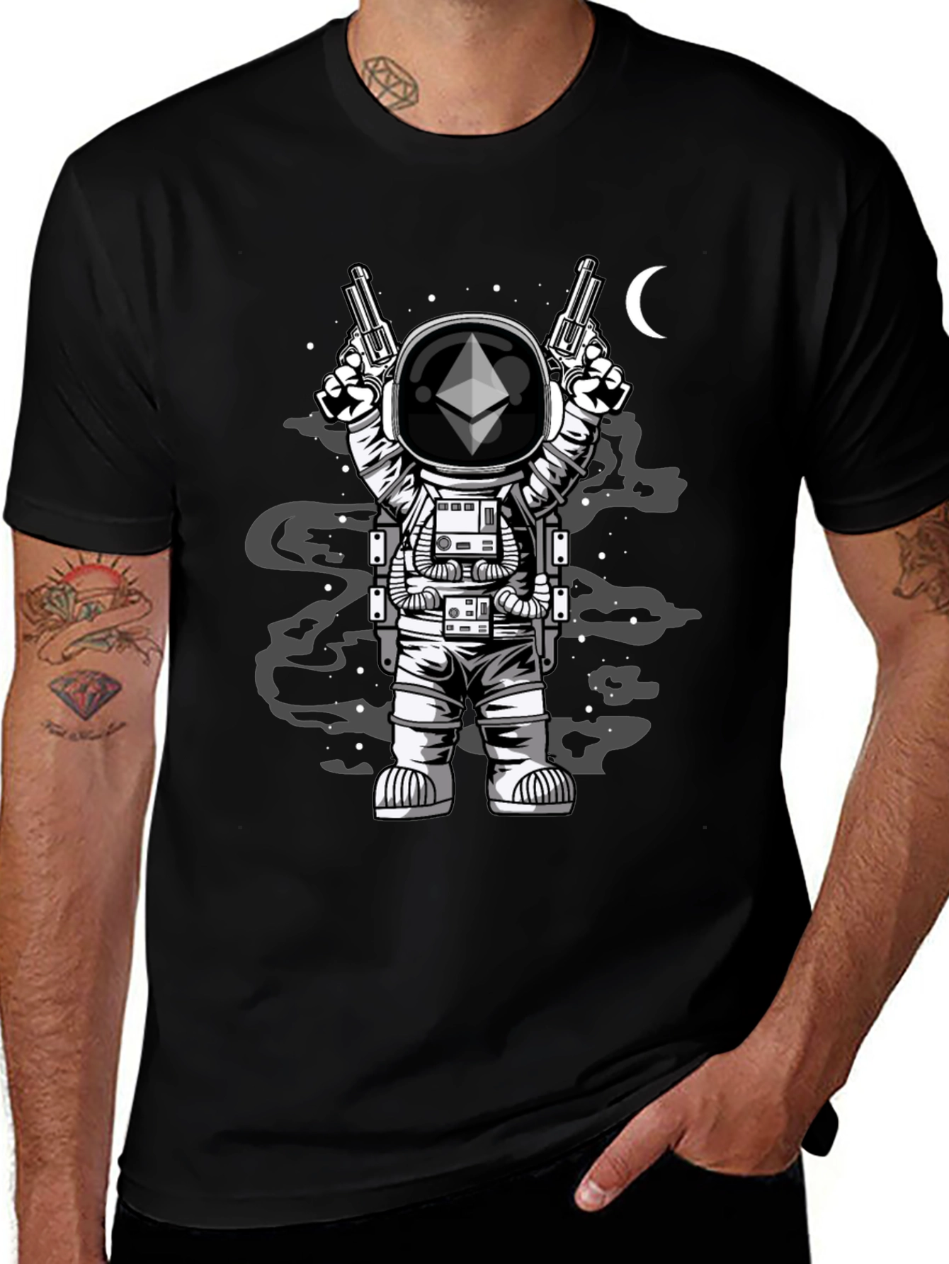 Ethereum Astronaut T-Shirt - Crypto Space Design