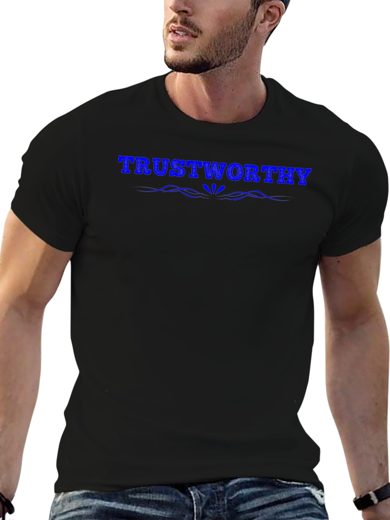 Trustworthy Black Graphic T-Shirt