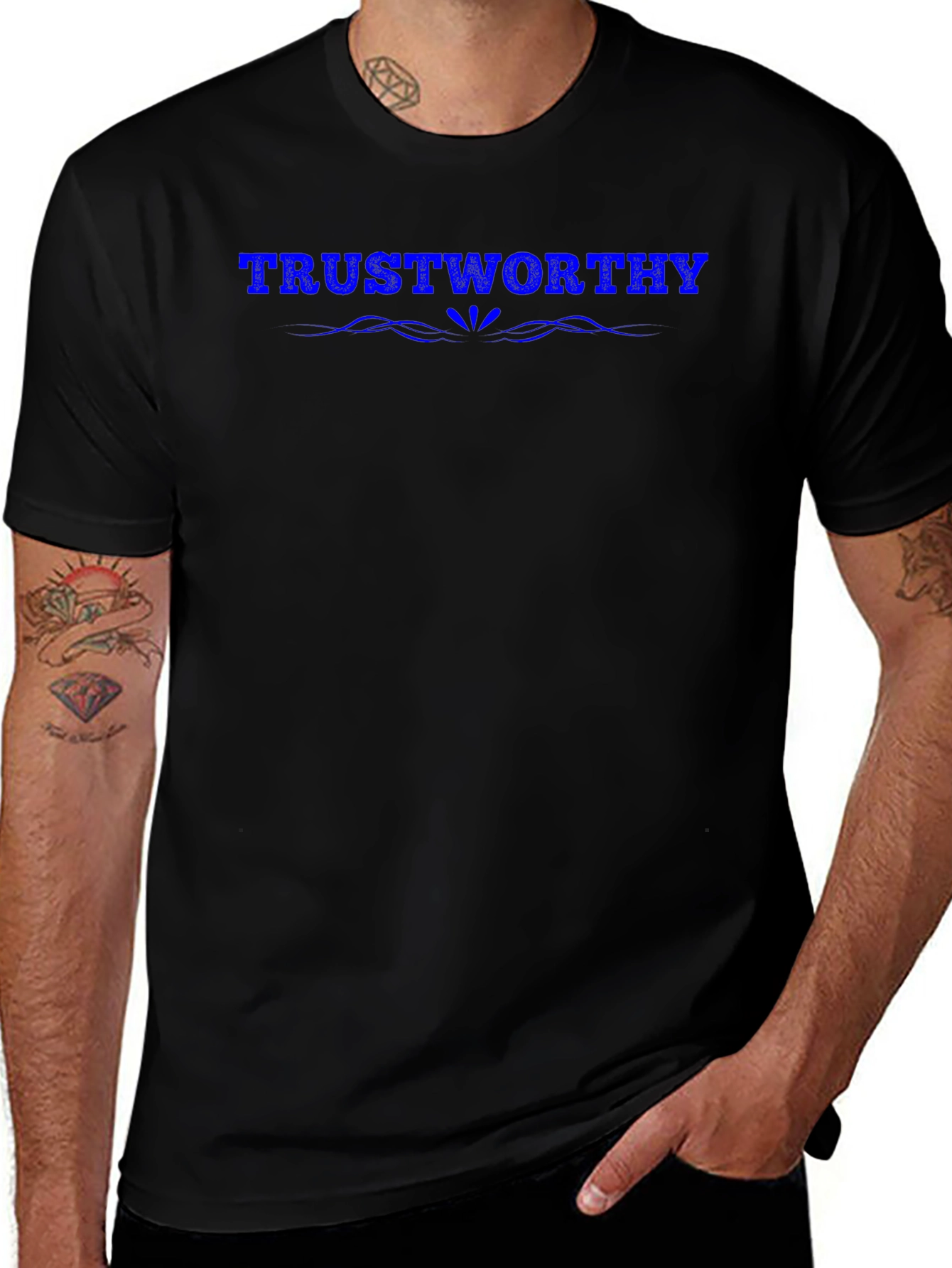 Trustworthy Black Graphic T-Shirt