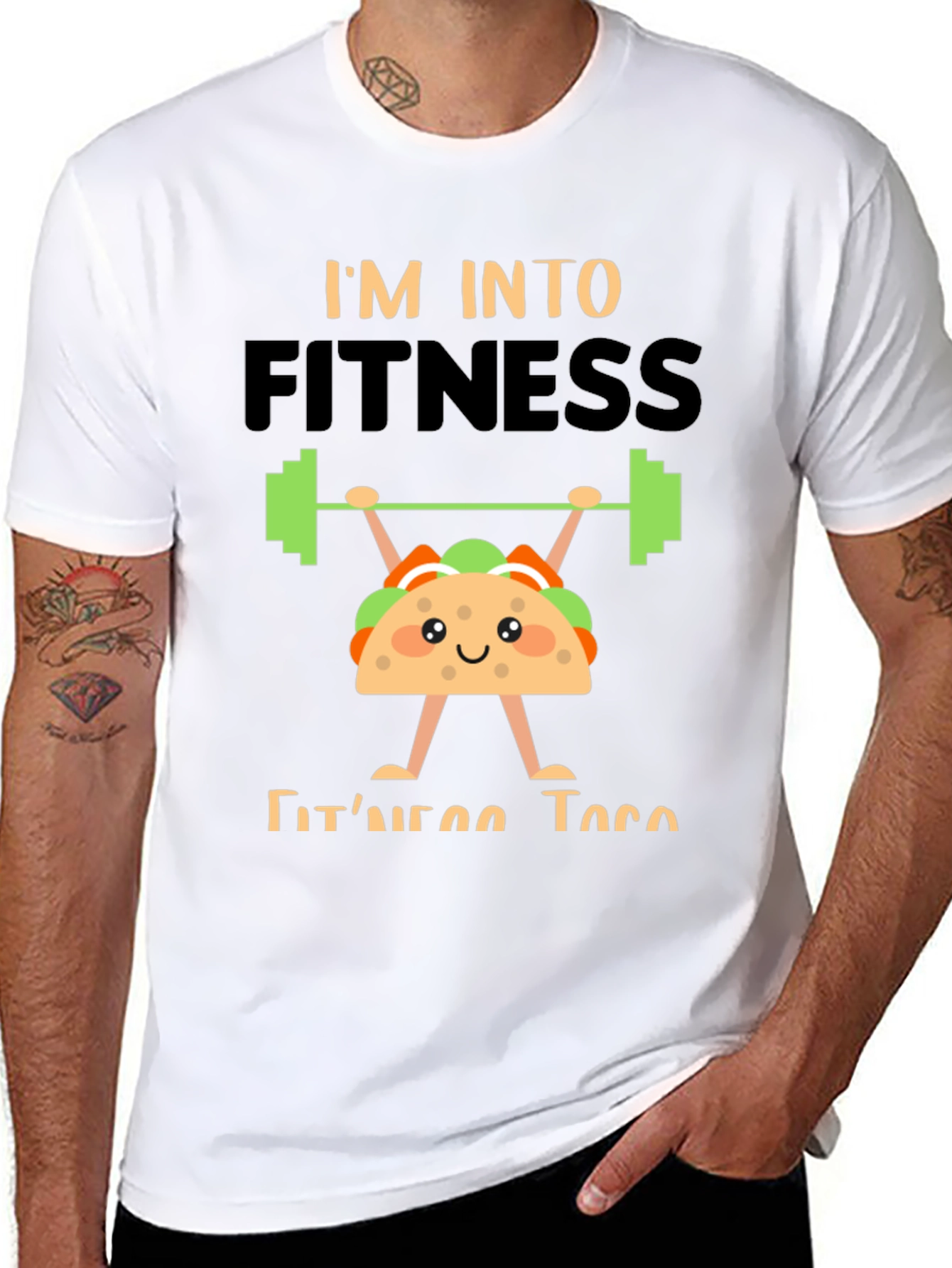 Fitness Taco Graphic Tee - Black