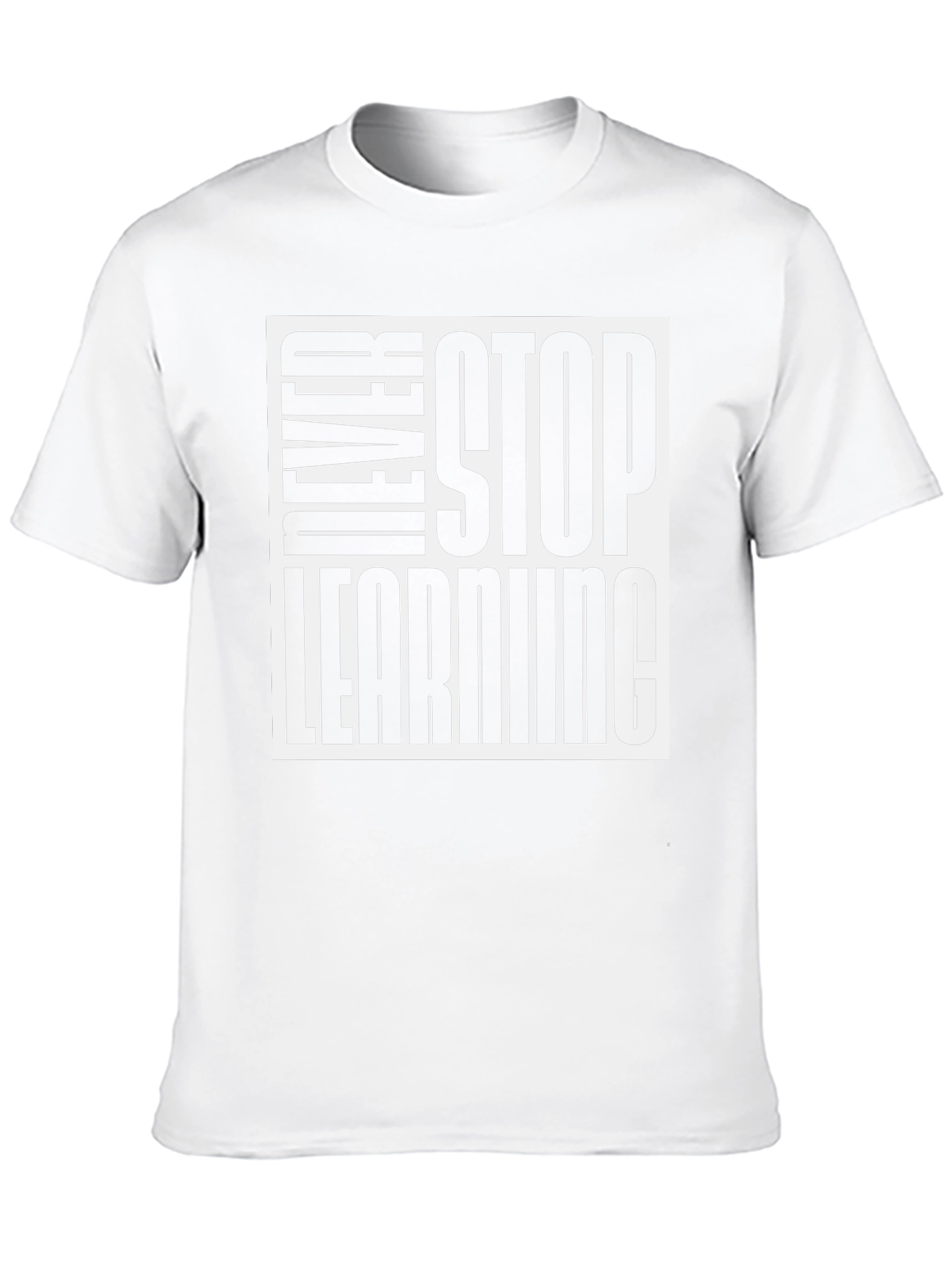Never Stop Learning T-Shirt - Black Cotton Tee