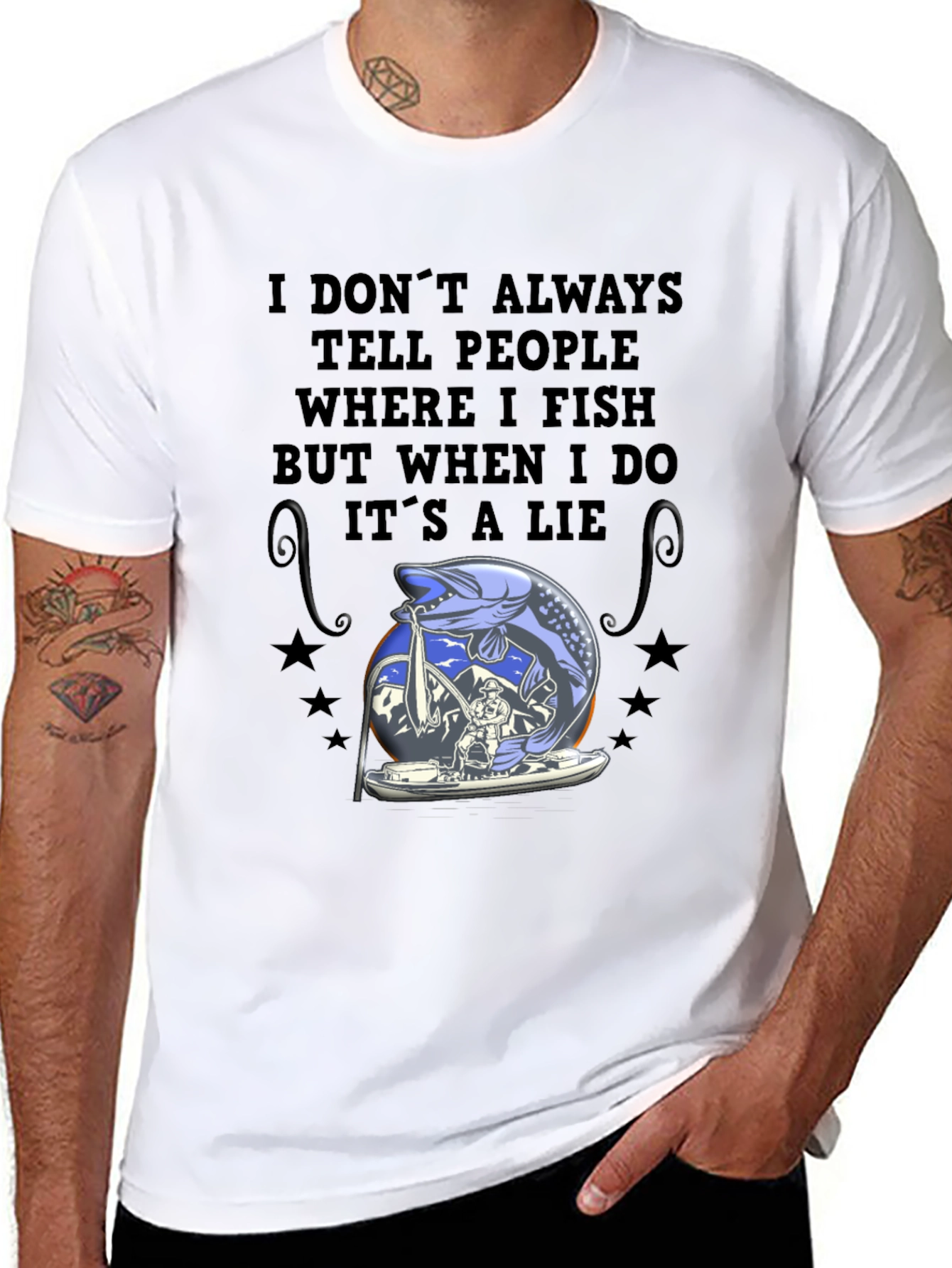 Fishing Lie T-Shirt - Angler Humor Tee