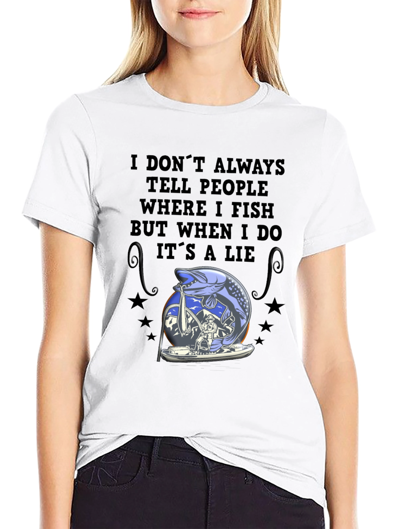 Fishing Lie T-Shirt - Angler Humor Tee