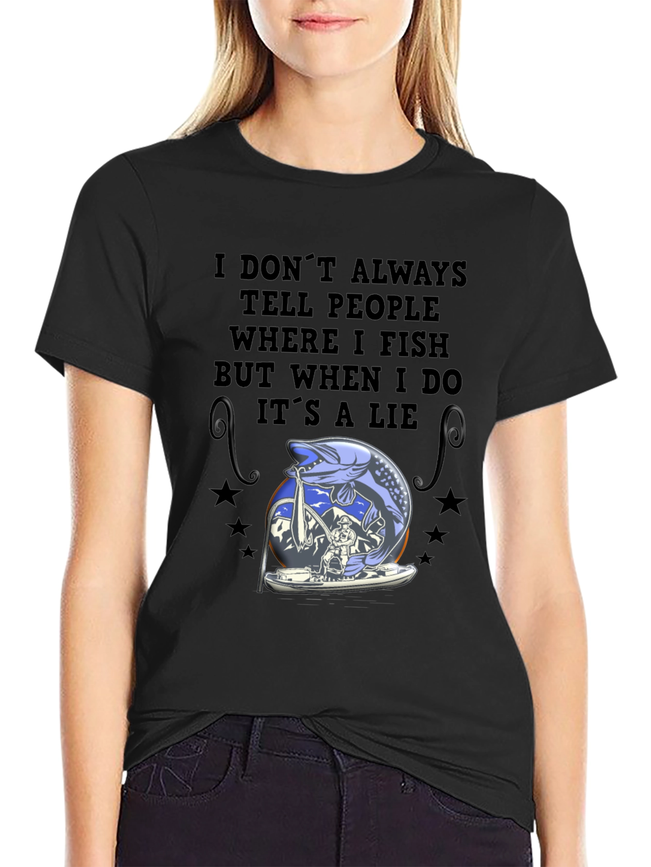 Fishing Lie T-Shirt - Angler Humor Tee