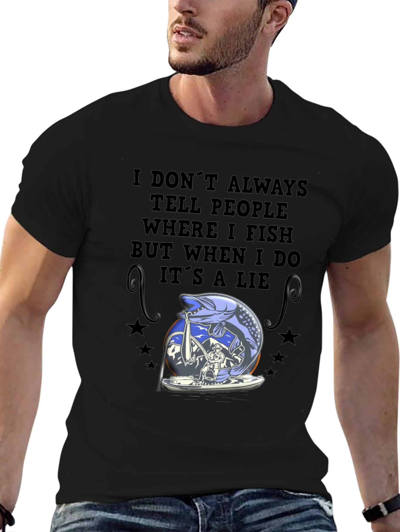 Fishing Lie T-Shirt - Angler Humor Tee