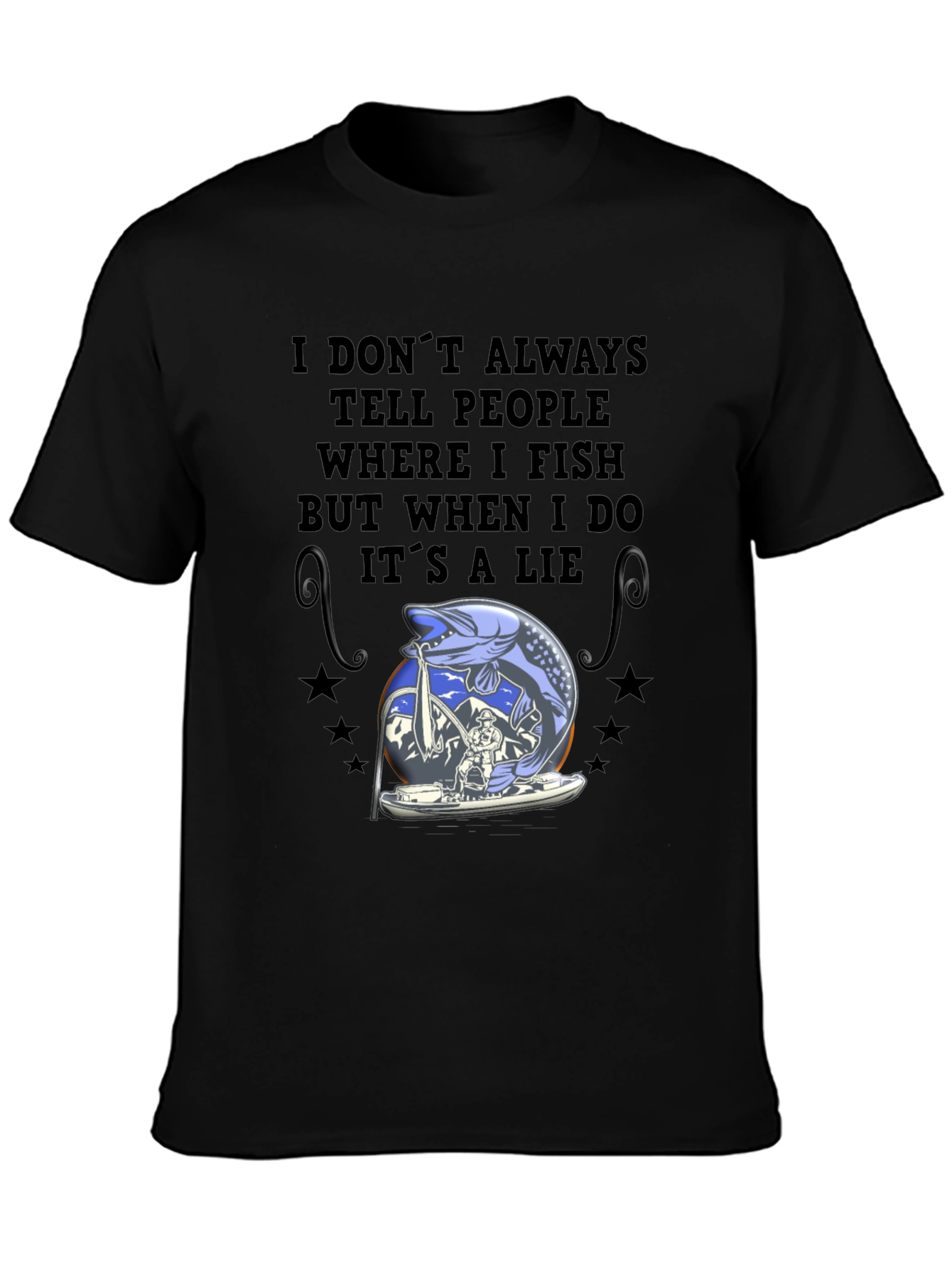 Fishing Lie T-Shirt - Angler Humor Tee
