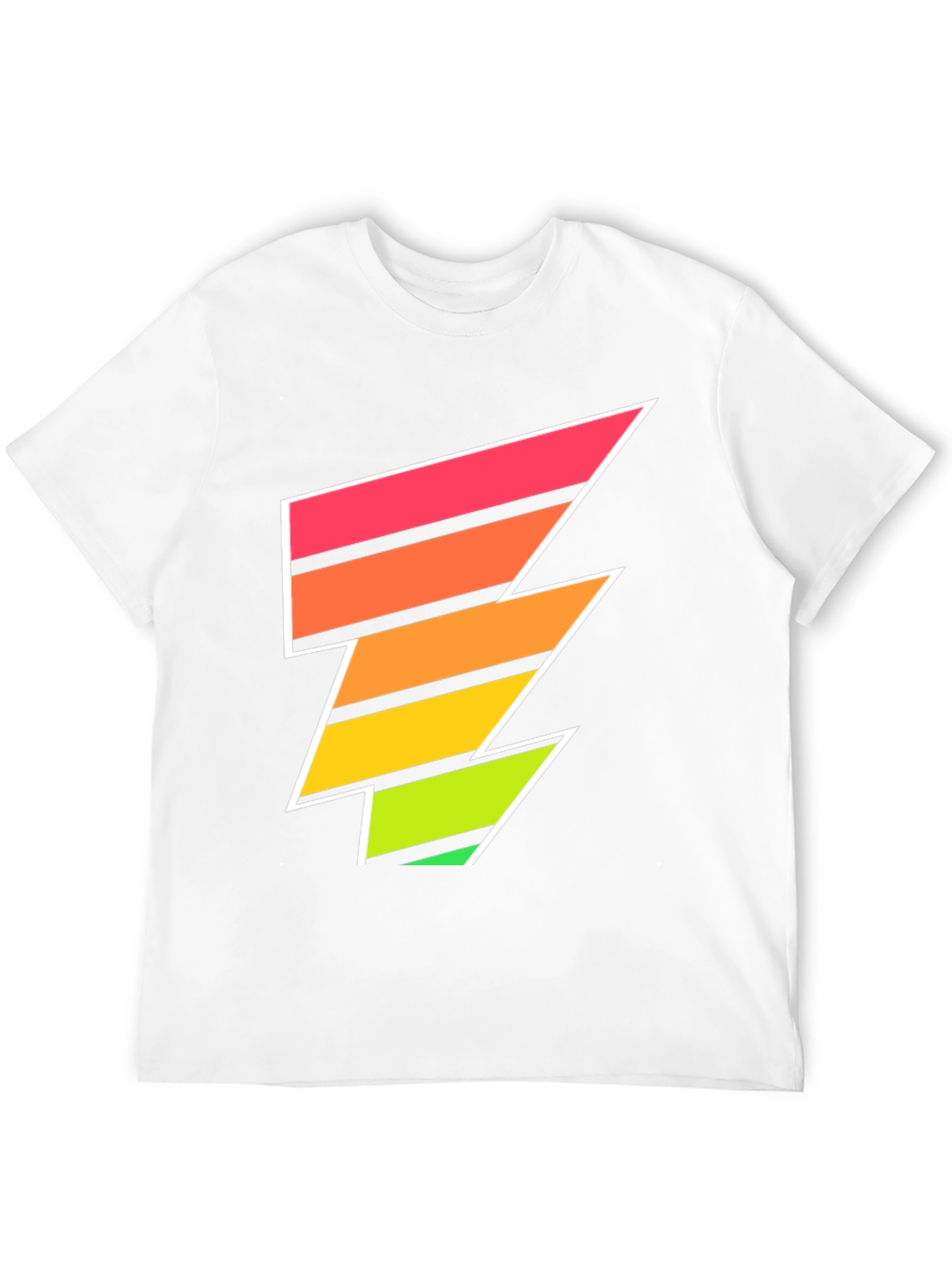 Retro Lightning Bolt Tee - Black Graphic T-Shirt
