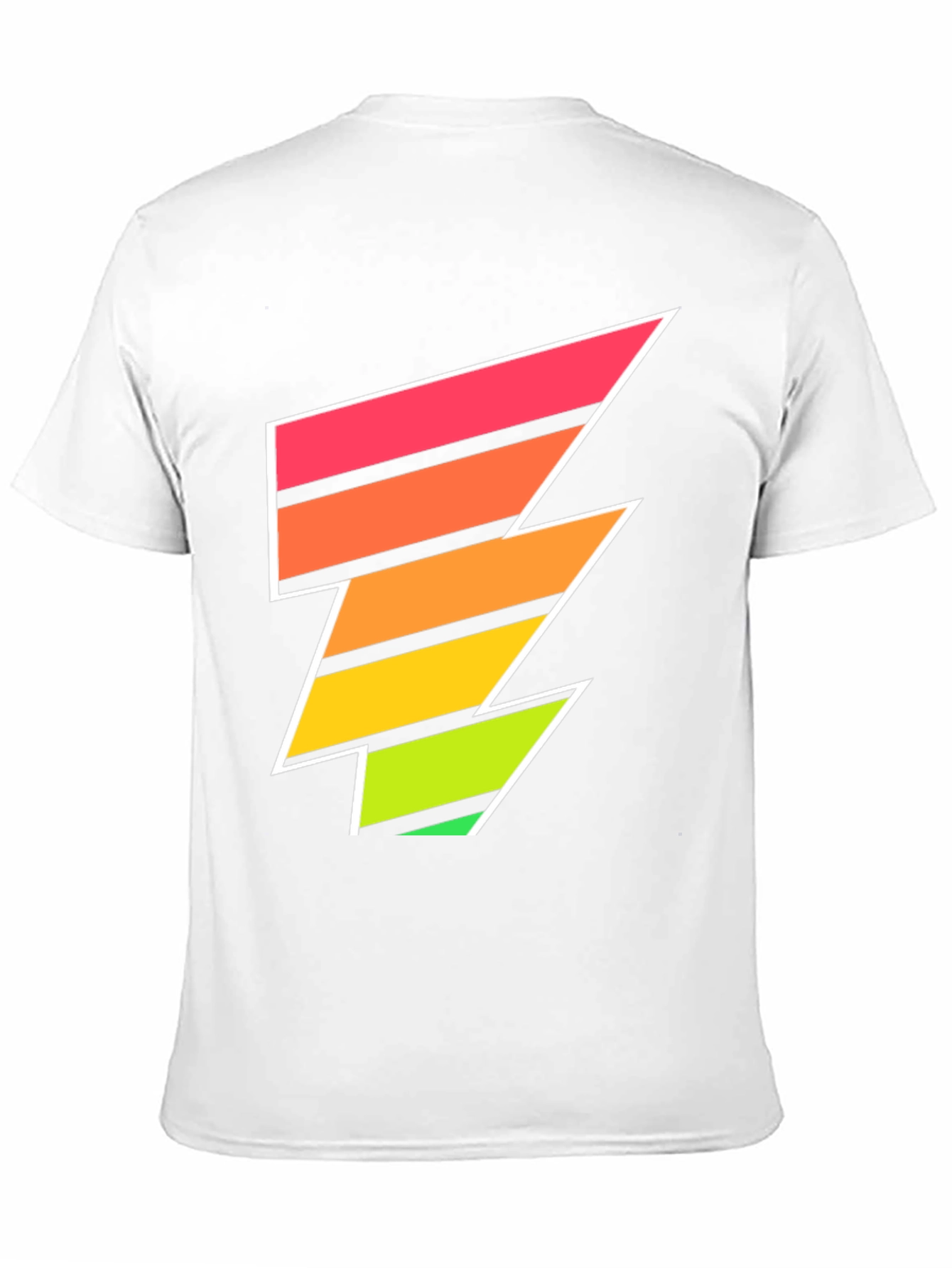 Retro Lightning Bolt Tee - Black Graphic T-Shirt