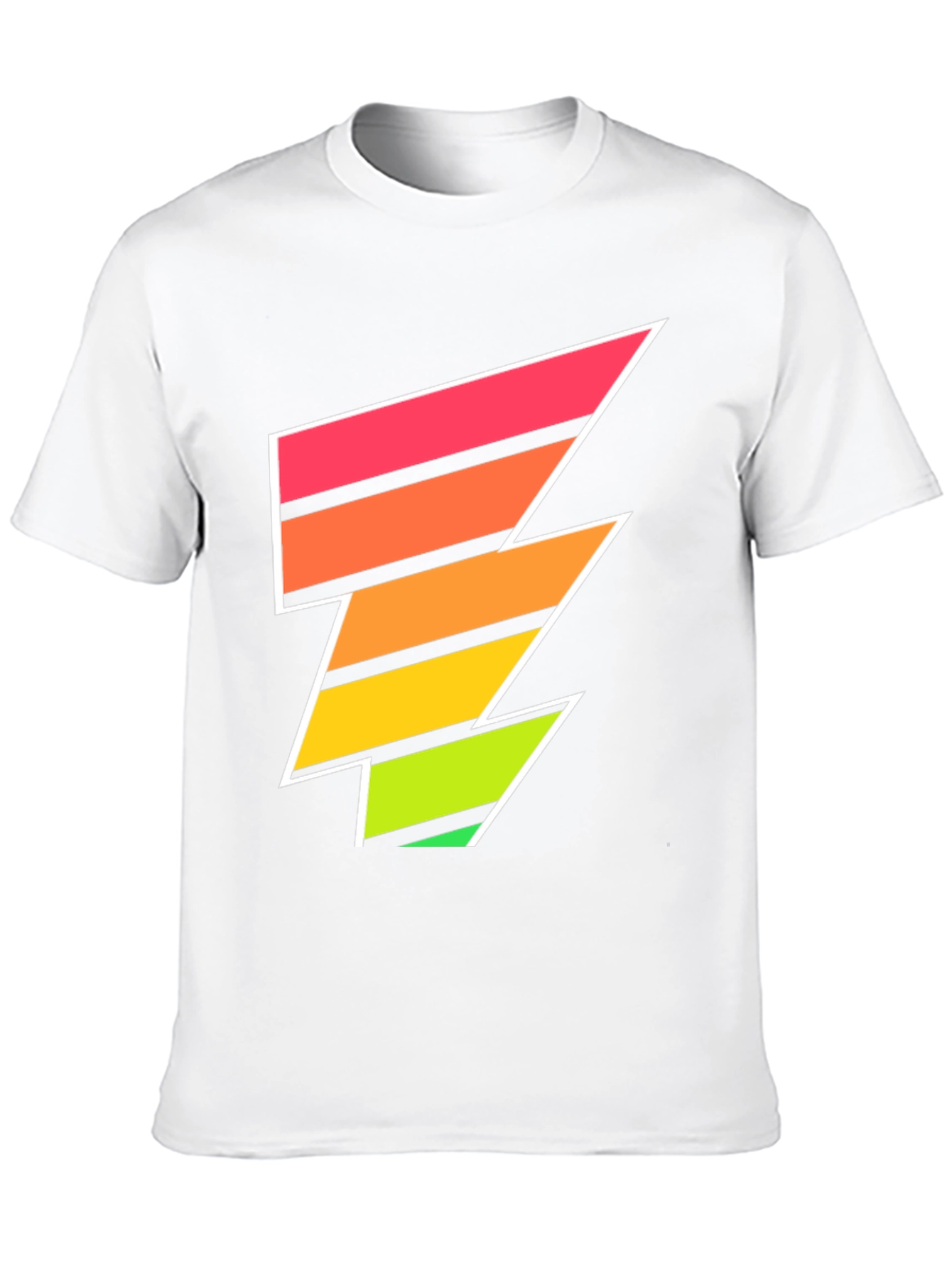 Retro Lightning Bolt Tee - Black Graphic T-Shirt