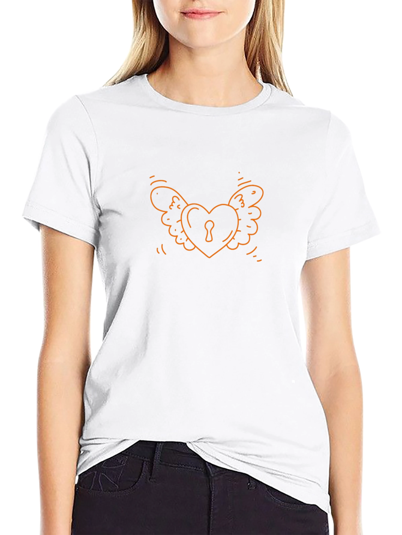 Heart Lock & Wings Graphic Tee