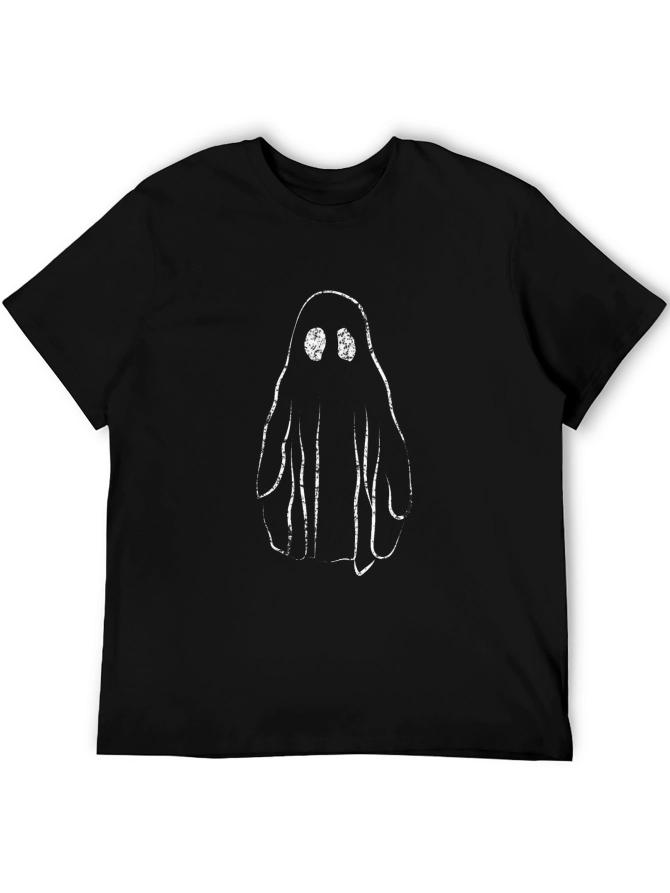 Ghost Graphic Tee - Mens Black Halloween T-Shirt