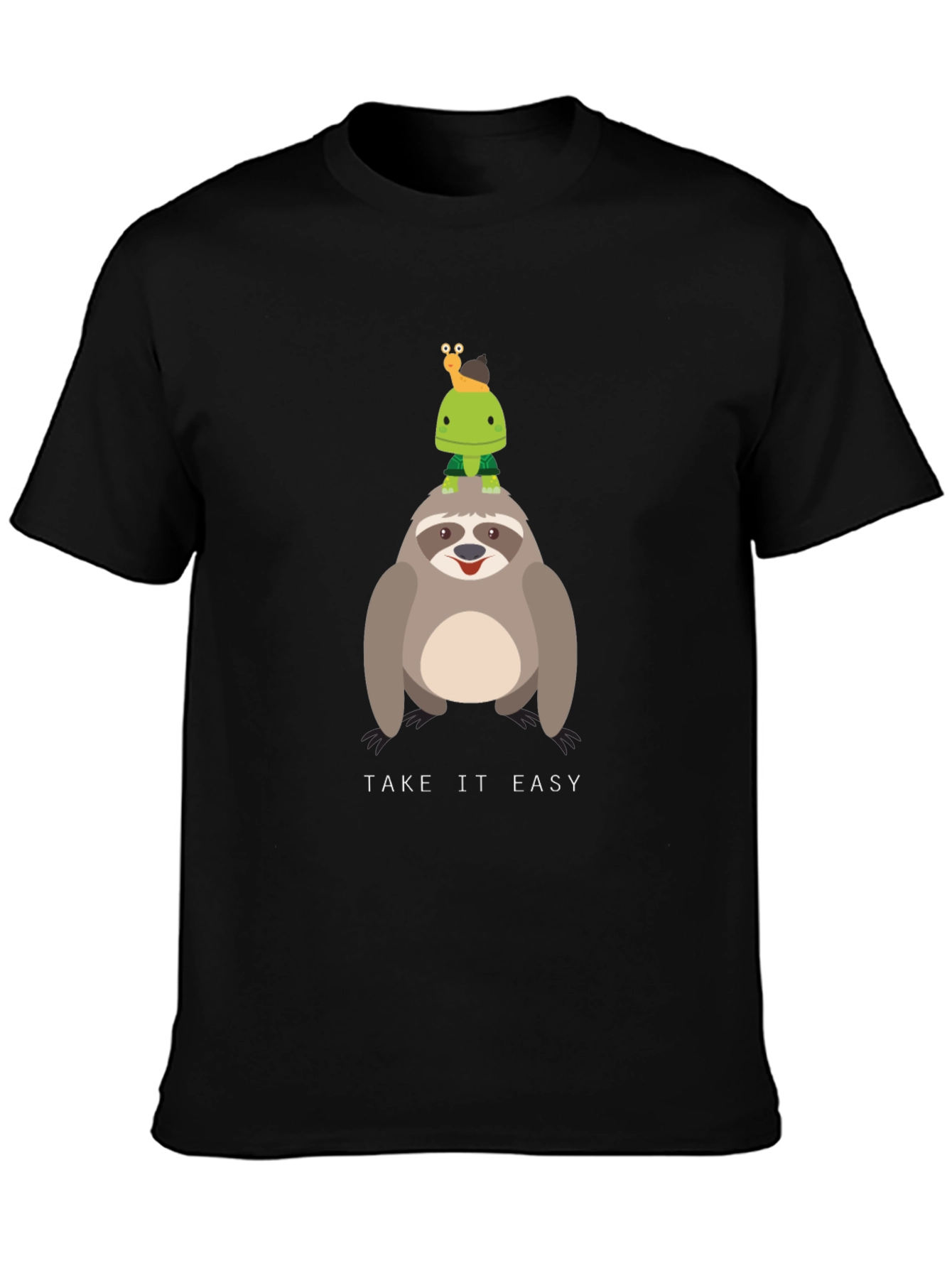 Take it Easy Sloth & Turtle Graphic T-Shirt
