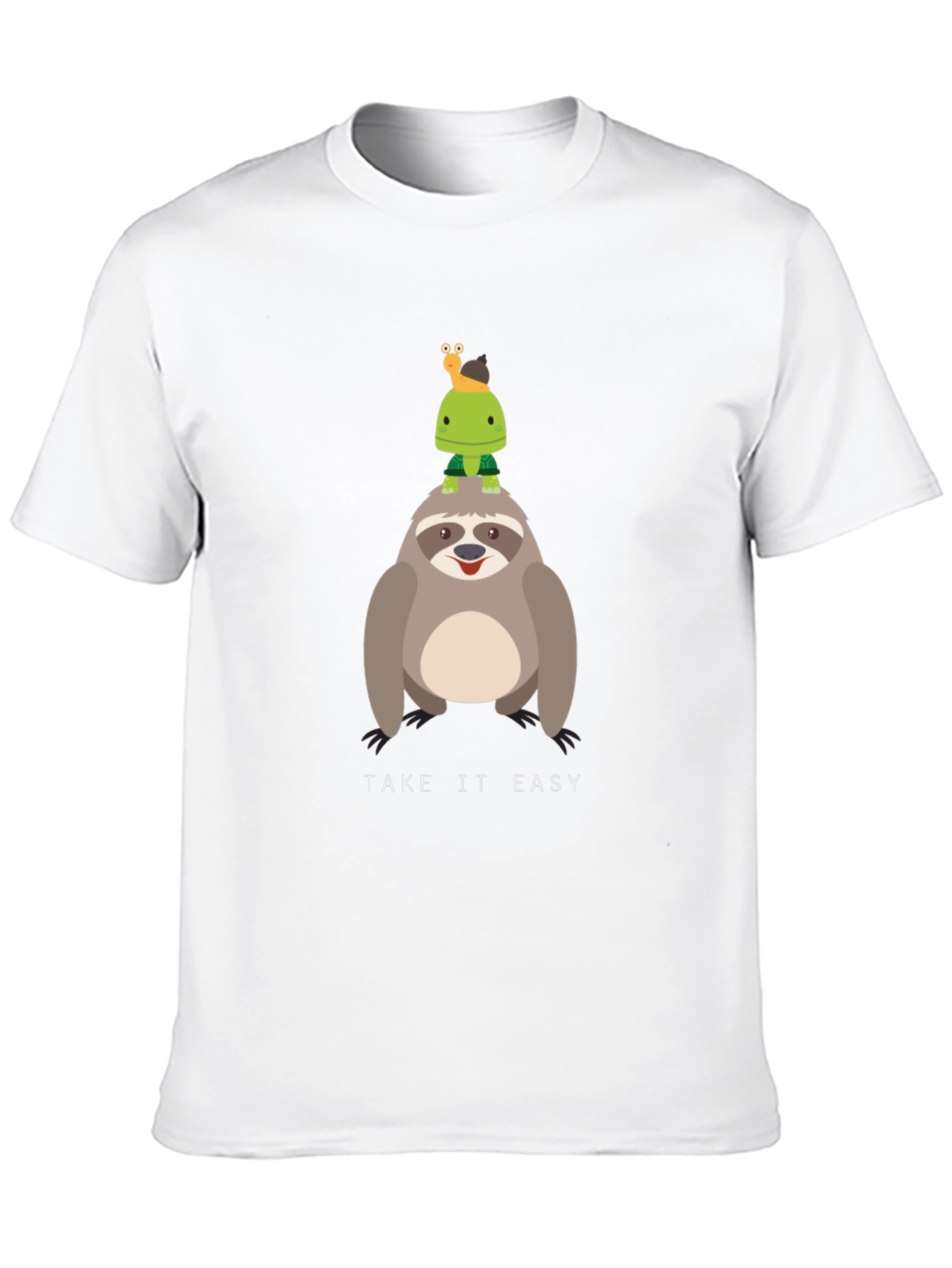 Take it Easy Sloth & Turtle Graphic T-Shirt