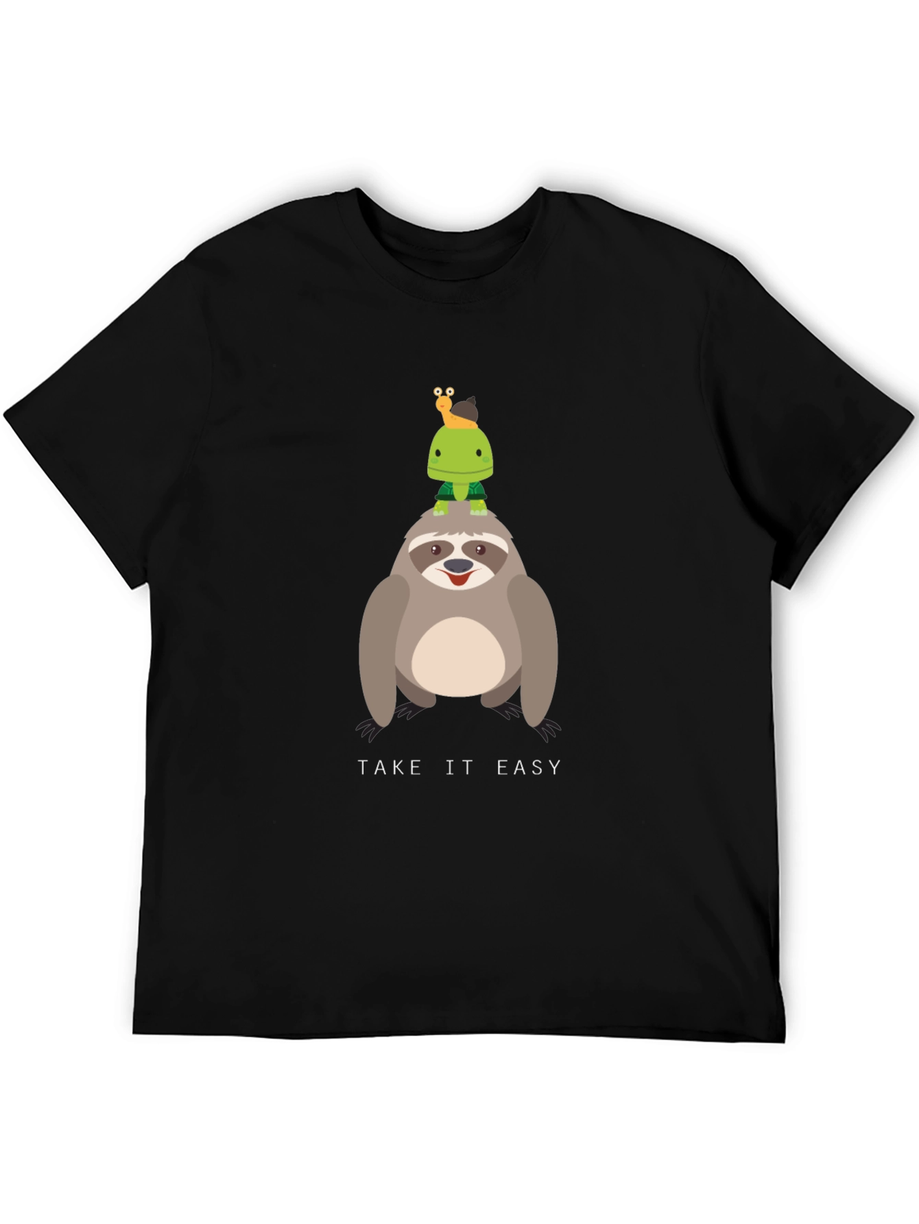 Take it Easy Sloth & Turtle Graphic T-Shirt