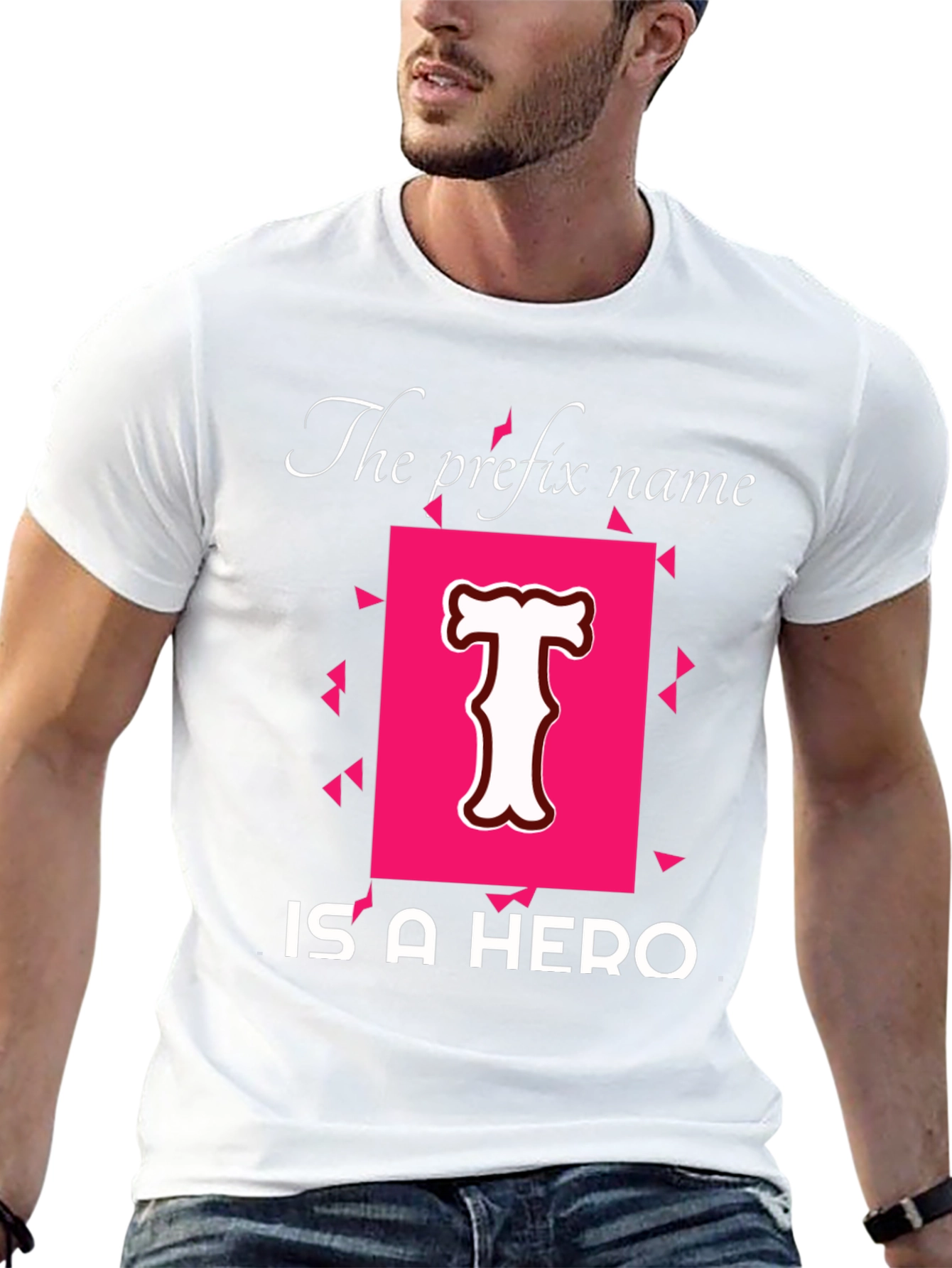 Hero T-Shirt - Personalized Name Prefix Tee