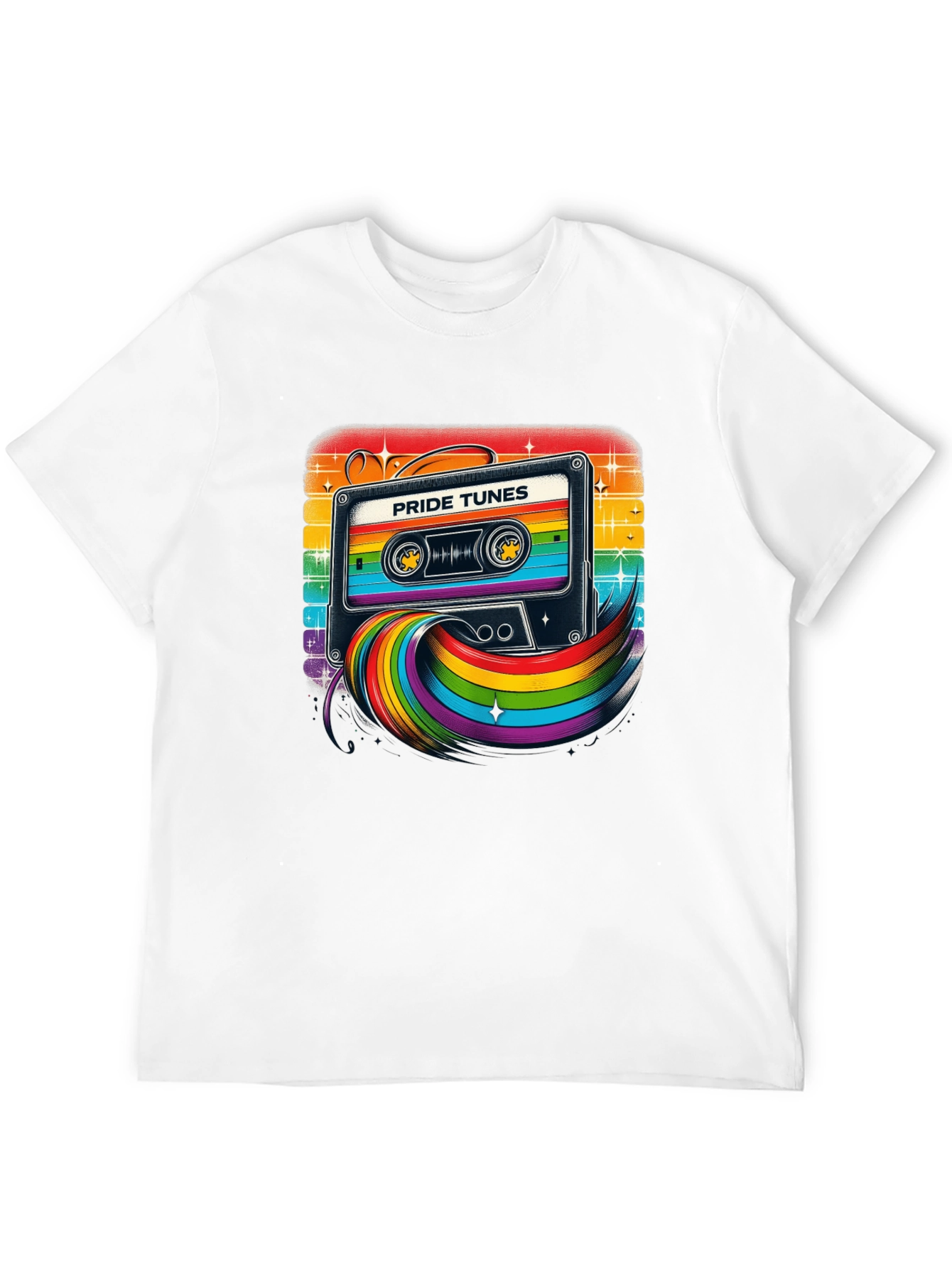 Pride Tunes Cassette Rainbow Graphic T-Shirt